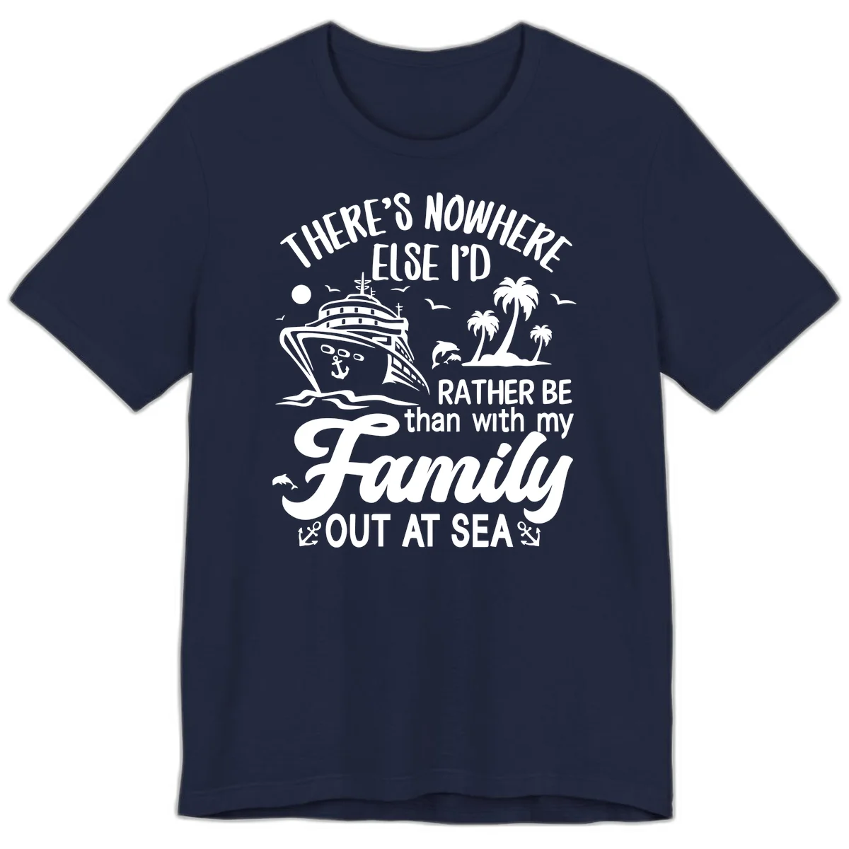 Rather Be Out At Sea Premium T-Shirt in Navy