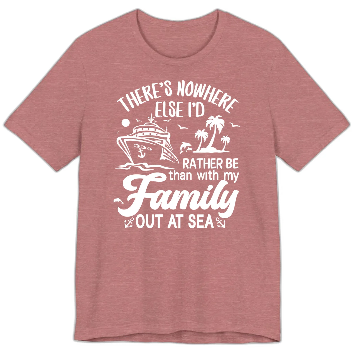 Rather Be Out At Sea Premium T-Shirt in Heather Mauve