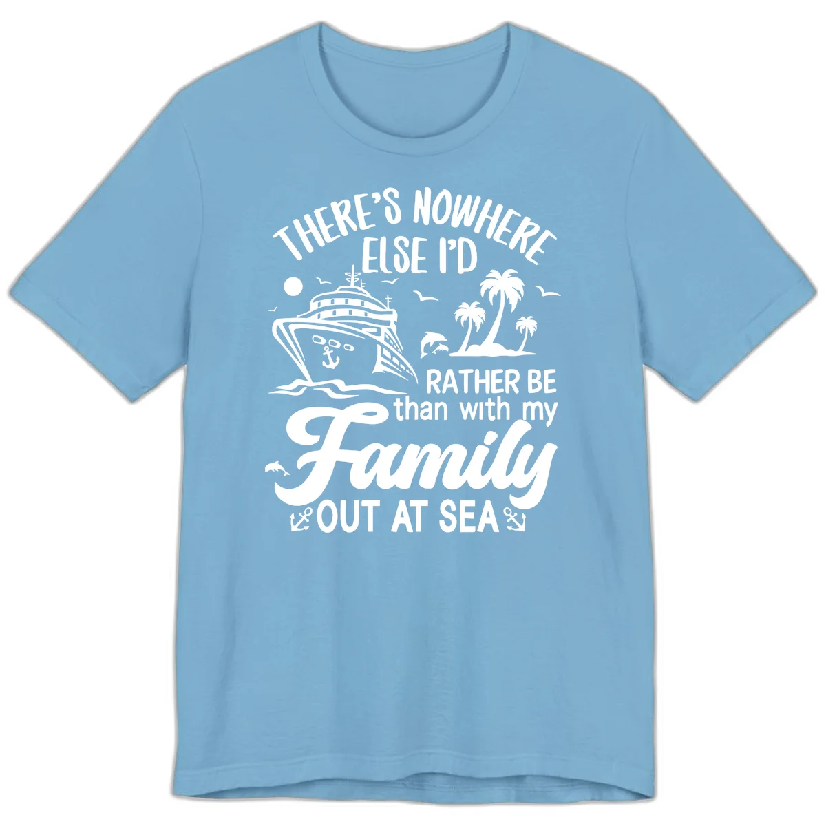Rather Be Out At Sea Premium T-Shirt in Ocean Blue