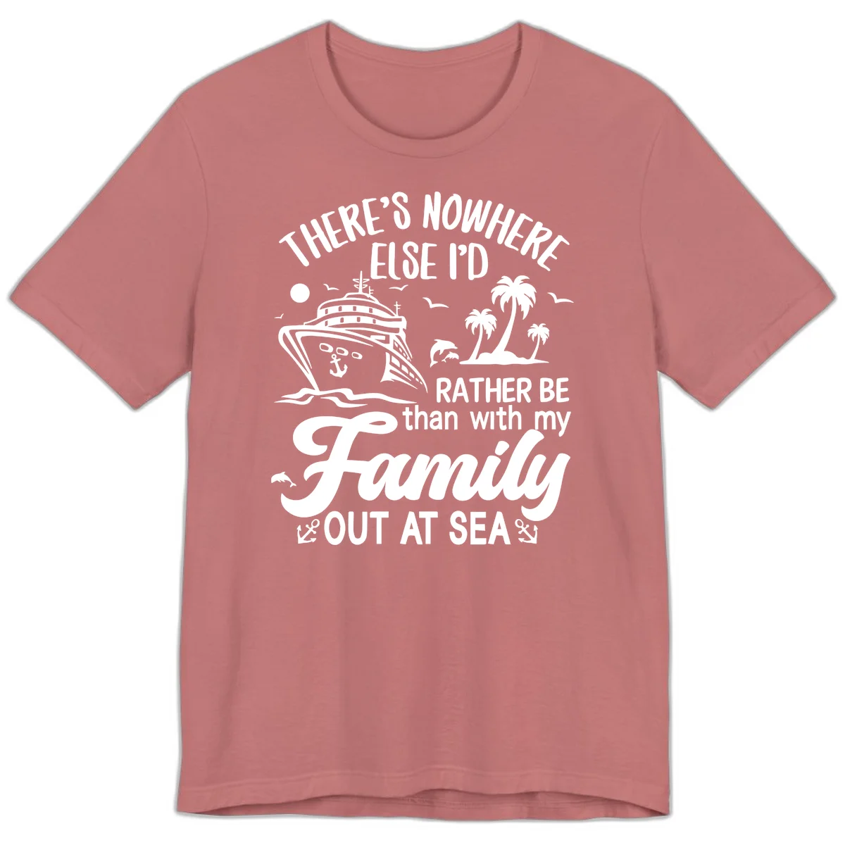 Rather Be Out At Sea Premium T-Shirt in Mauve