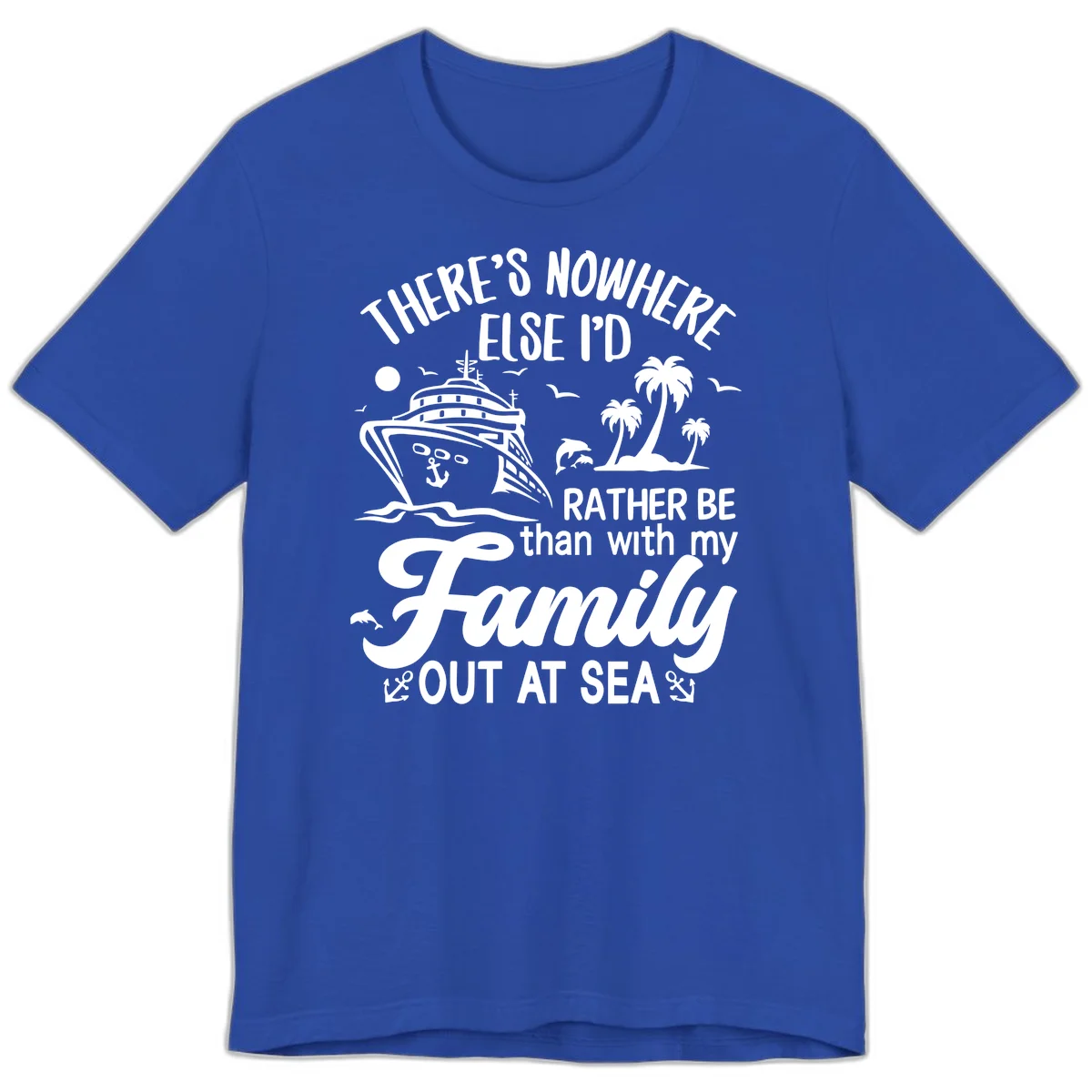 Rather Be Out At Sea Premium T-Shirt in True Royal