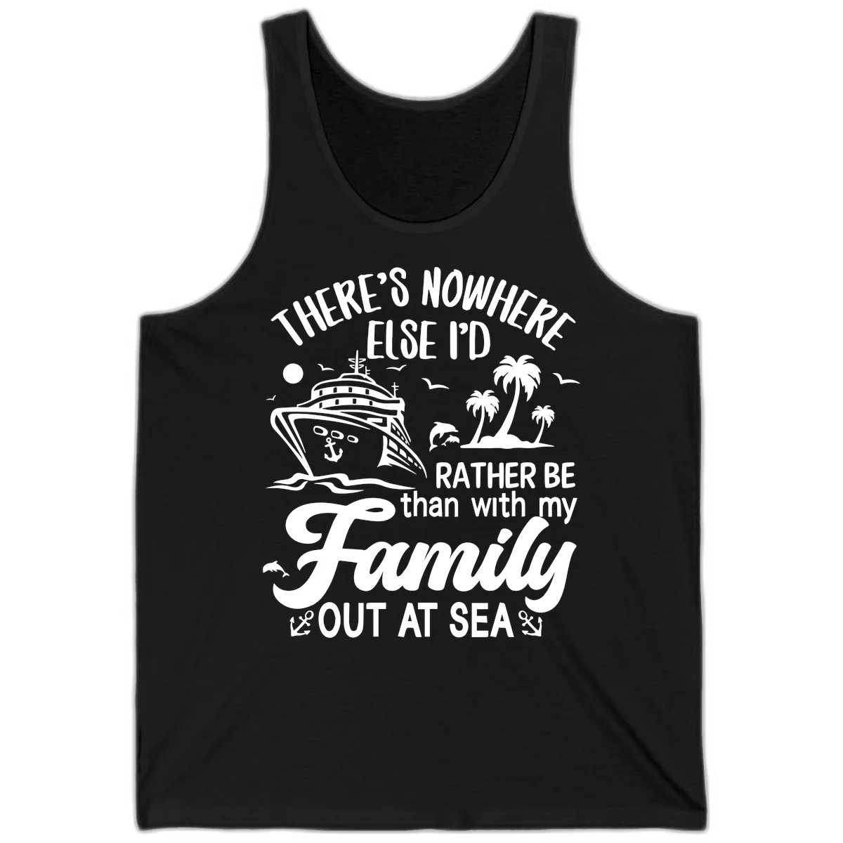 Rather Be Out At Sea Tank in Black