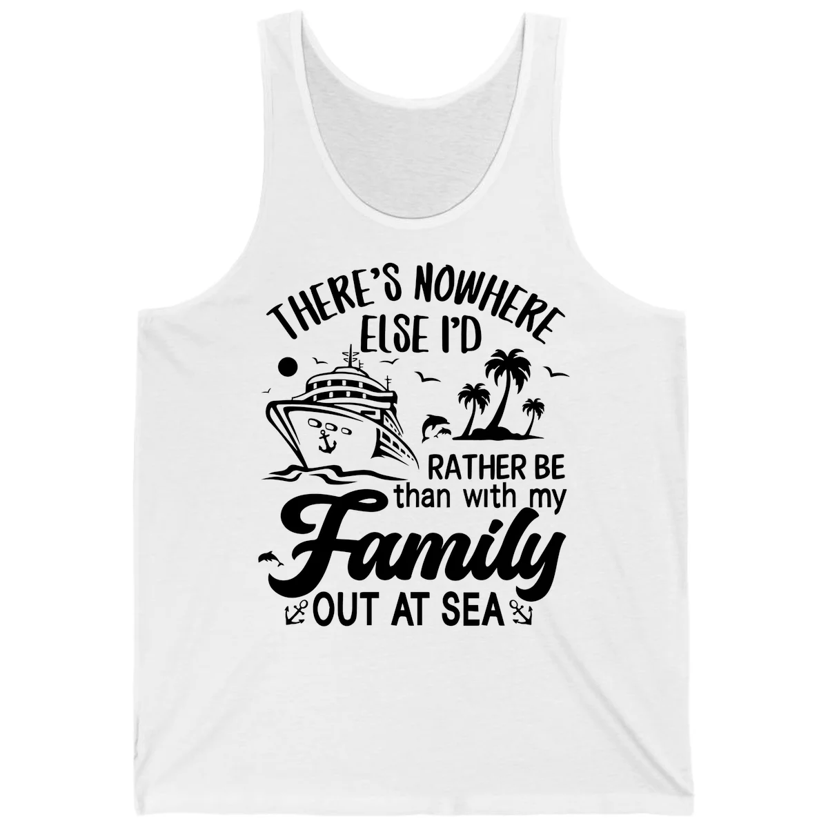 Rather Be Out At Sea Tank in White