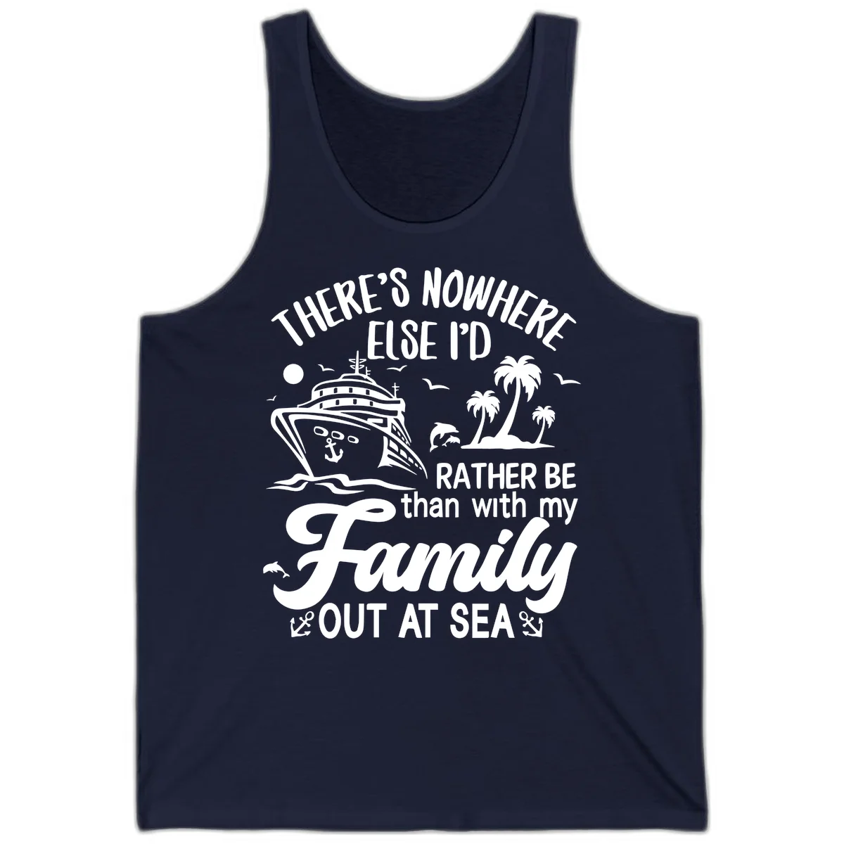 Rather Be Out At Sea Tank in Navy