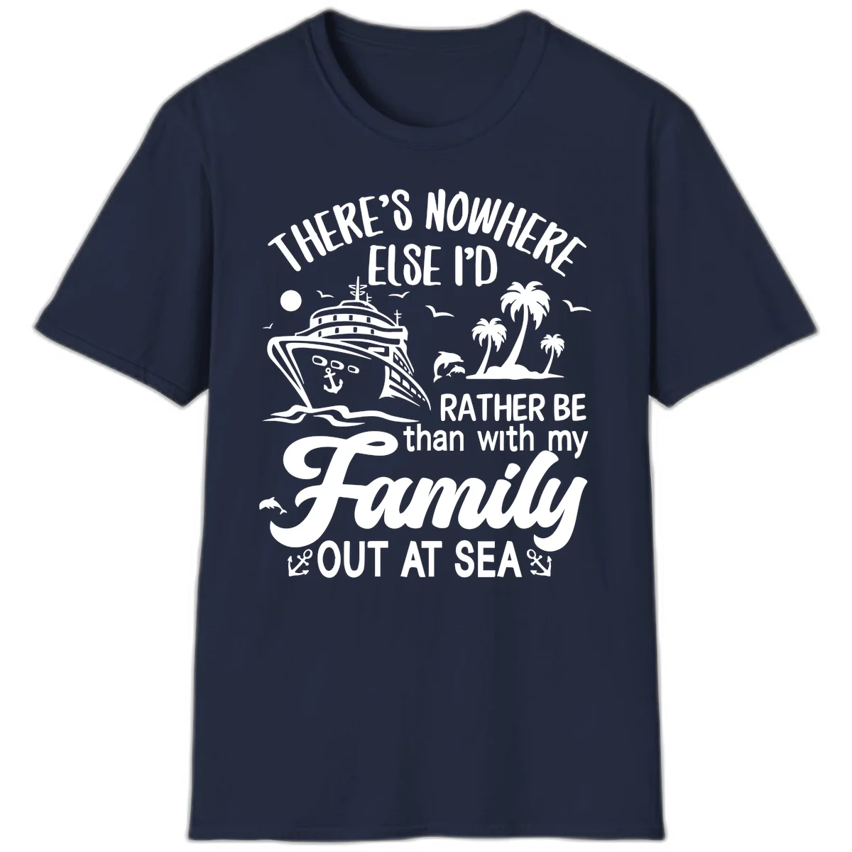 Rather Be Out At Sea T-Shirt in Navy