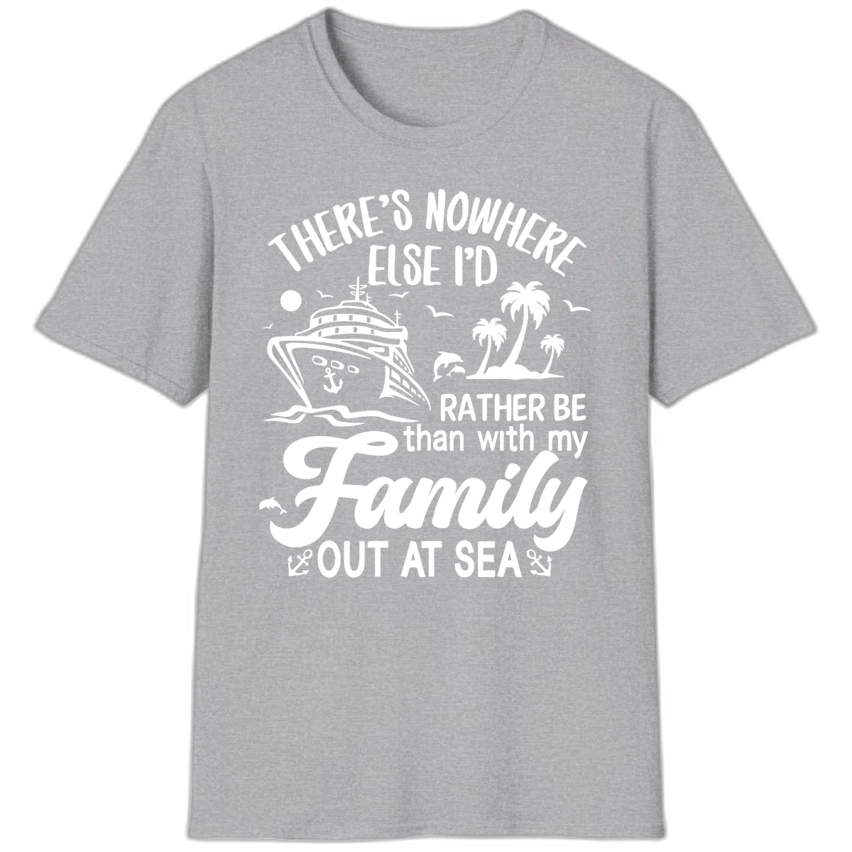 Rather Be Out At Sea T-Shirt in Sport Grey