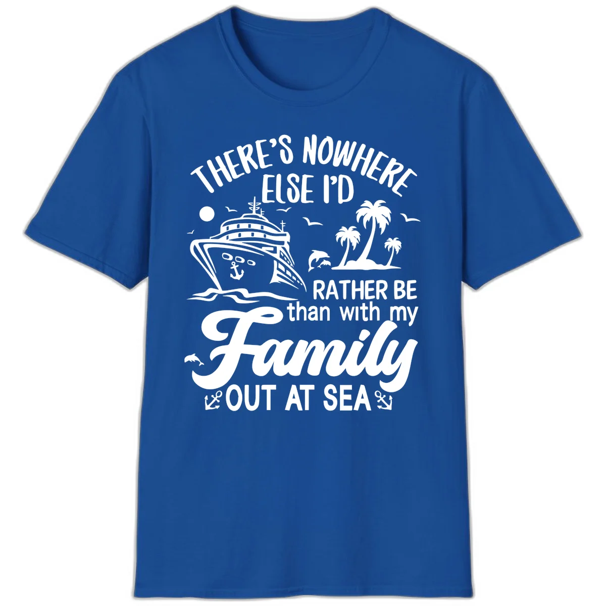 Rather Be Out At Sea T-Shirt in Royal