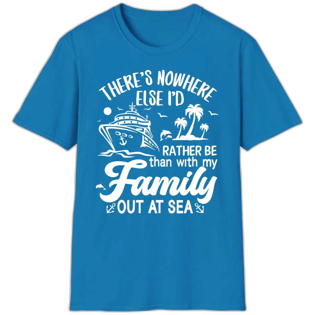 Rather Be Out At Sea T-Shirt in Sapphire