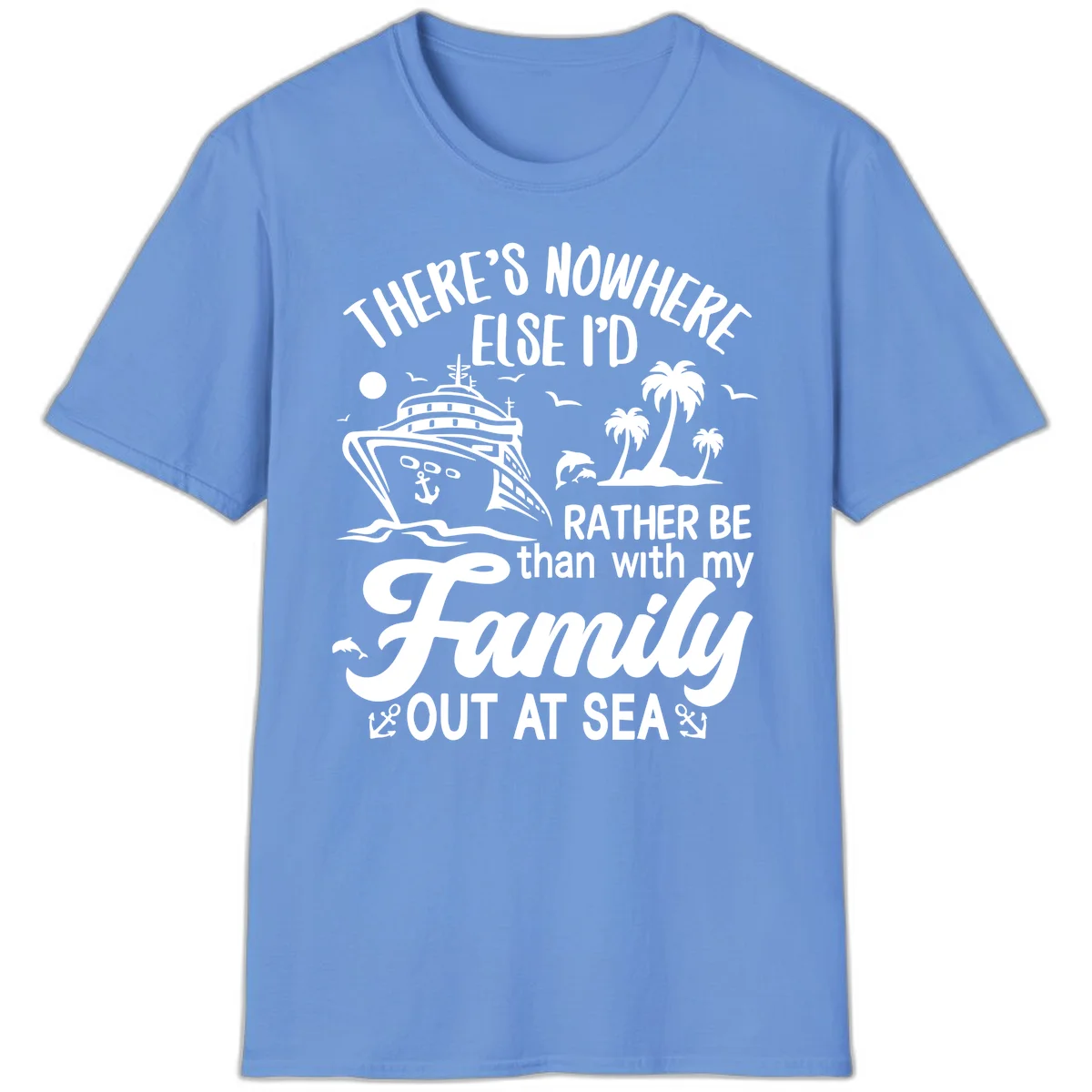 Rather Be Out At Sea T-Shirt in Carolina Blue
