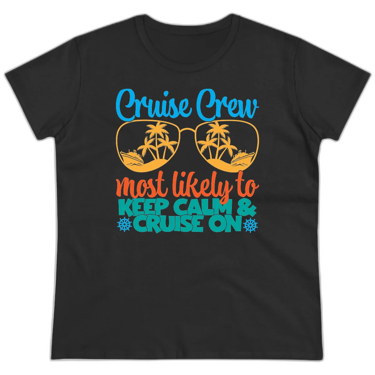Cruise Crew Most Likely To Keep Calm Ladies Tee in Black