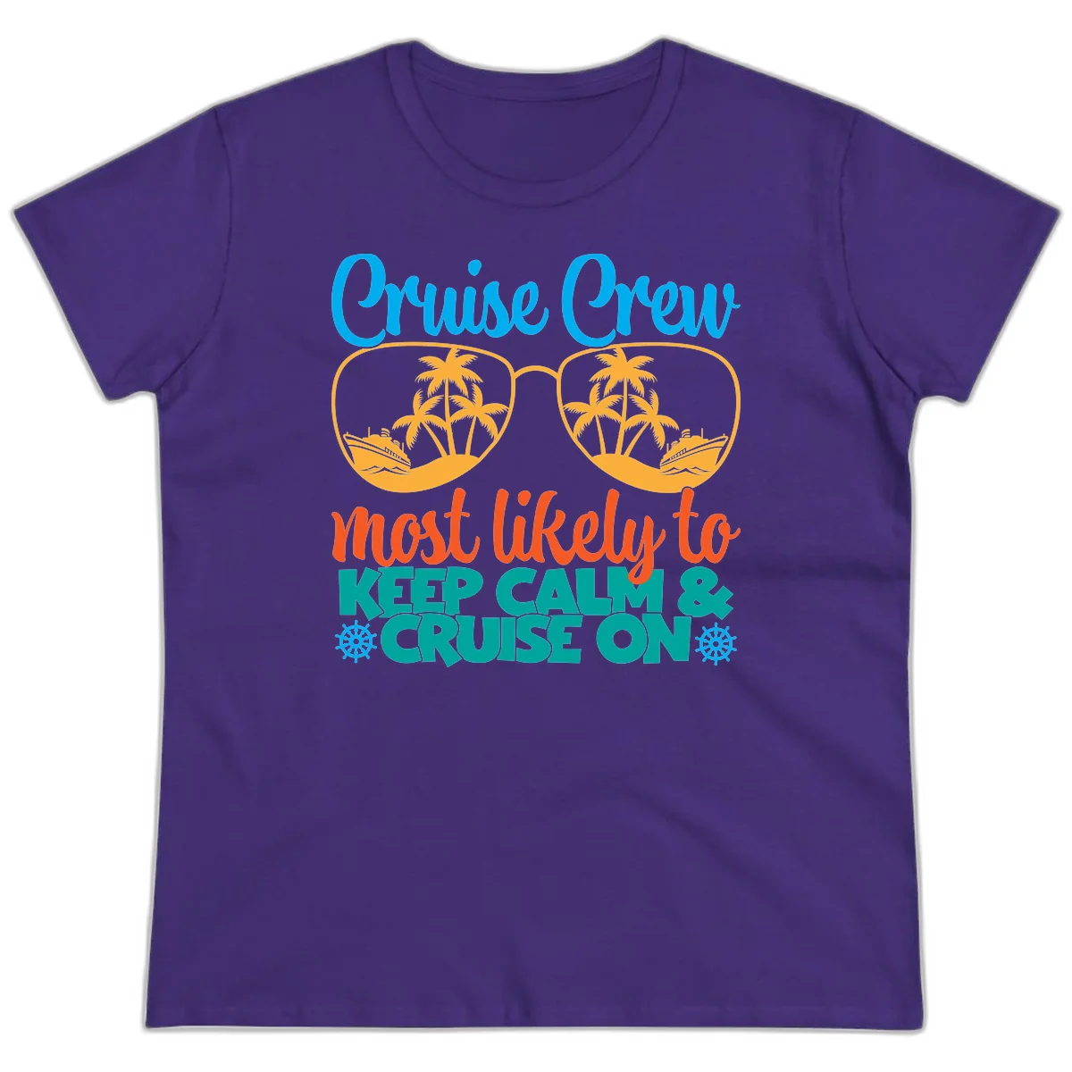 Cruise Crew Most Likely To Keep Calm Ladies Tee in Purple