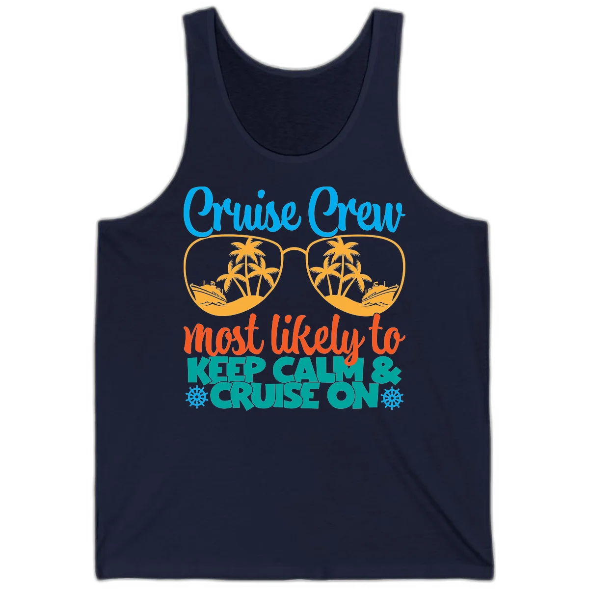 Cruise Crew Most Likely To Keep Calm Tank in Navy