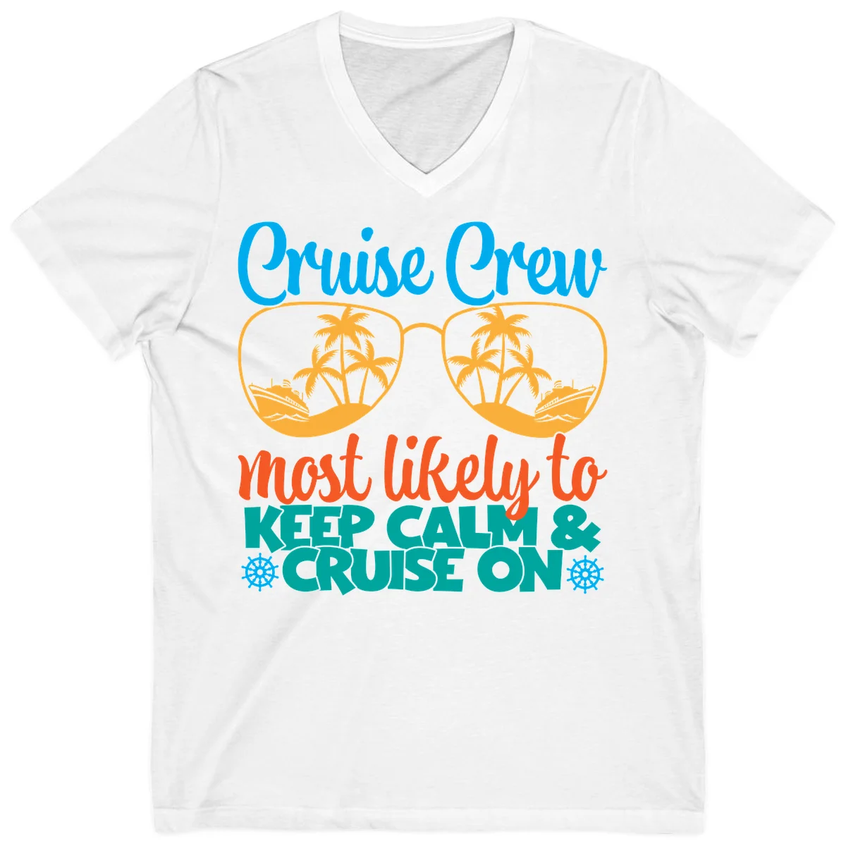 Cruise Crew Most Likely To Keep Calm V-Neck in White