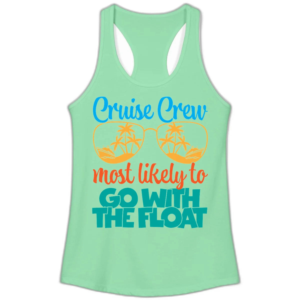 Cruise Crew Most Likely To Go With The Float Ladies Tank in Solid Mint