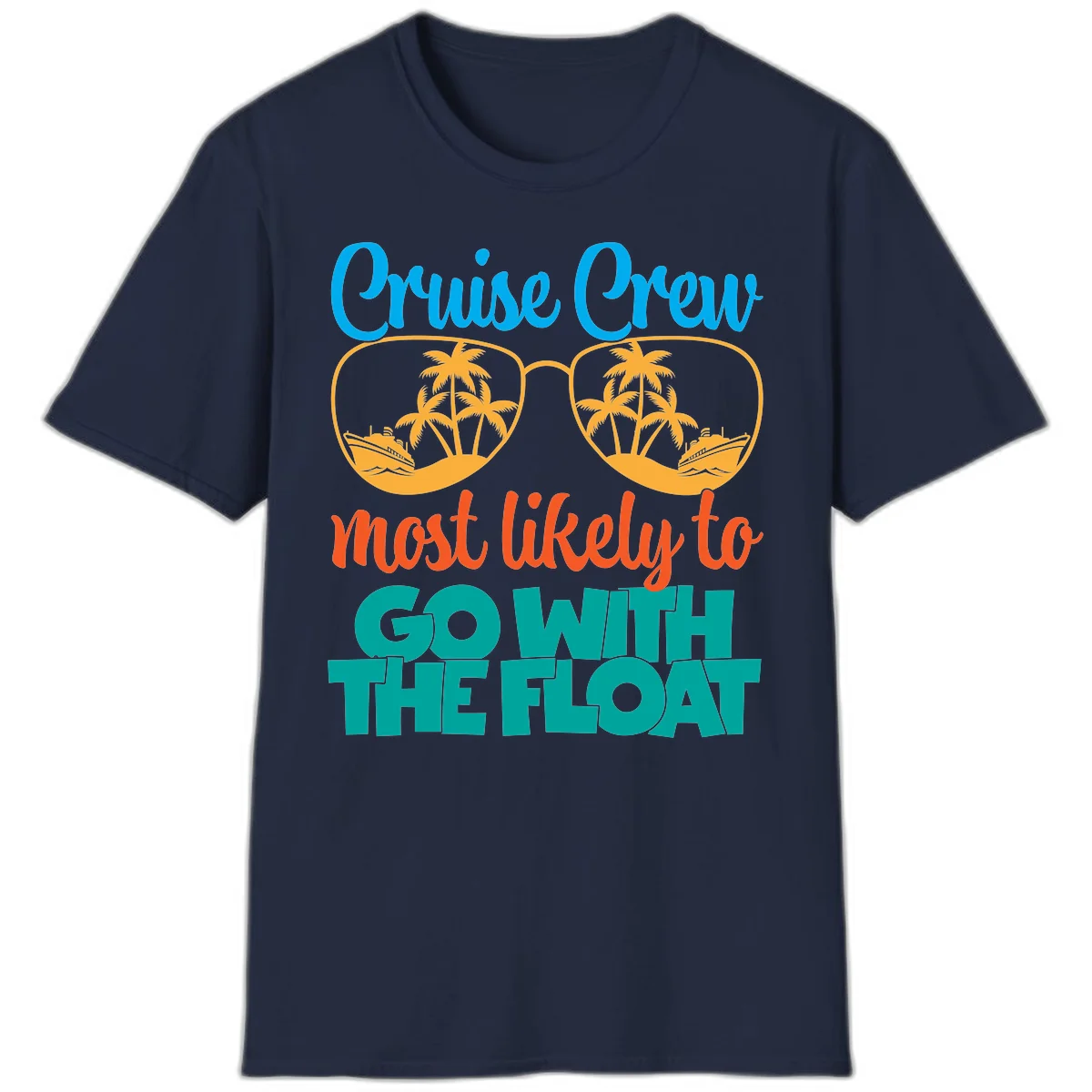 Cruise Crew Most Likely To Go With The Float T-Shirt in Navy