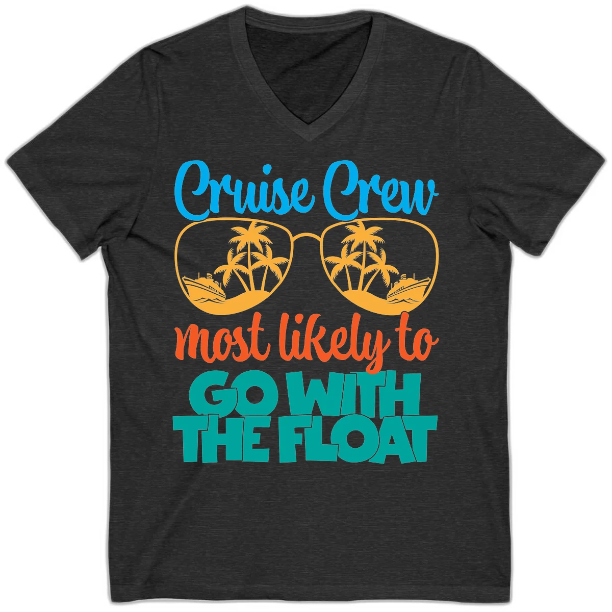 Cruise Crew Most Likely To Go With The Float V-Neck in Dark Grey Heather