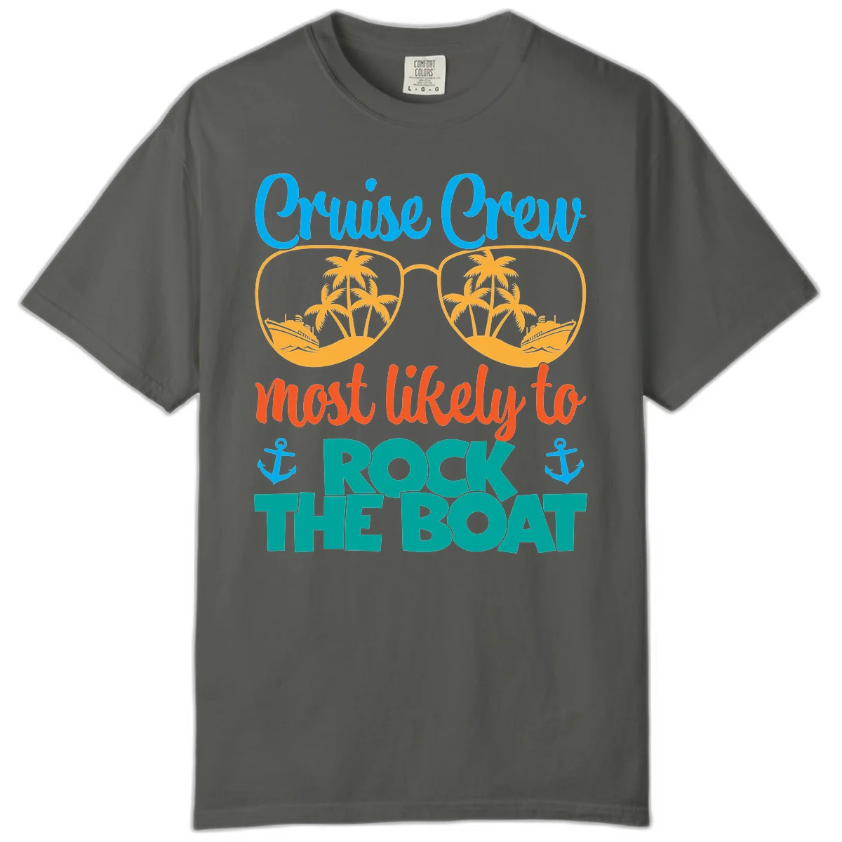 Cruise Crew Most Likely To Rock The Boat Comfort Color in Pepper