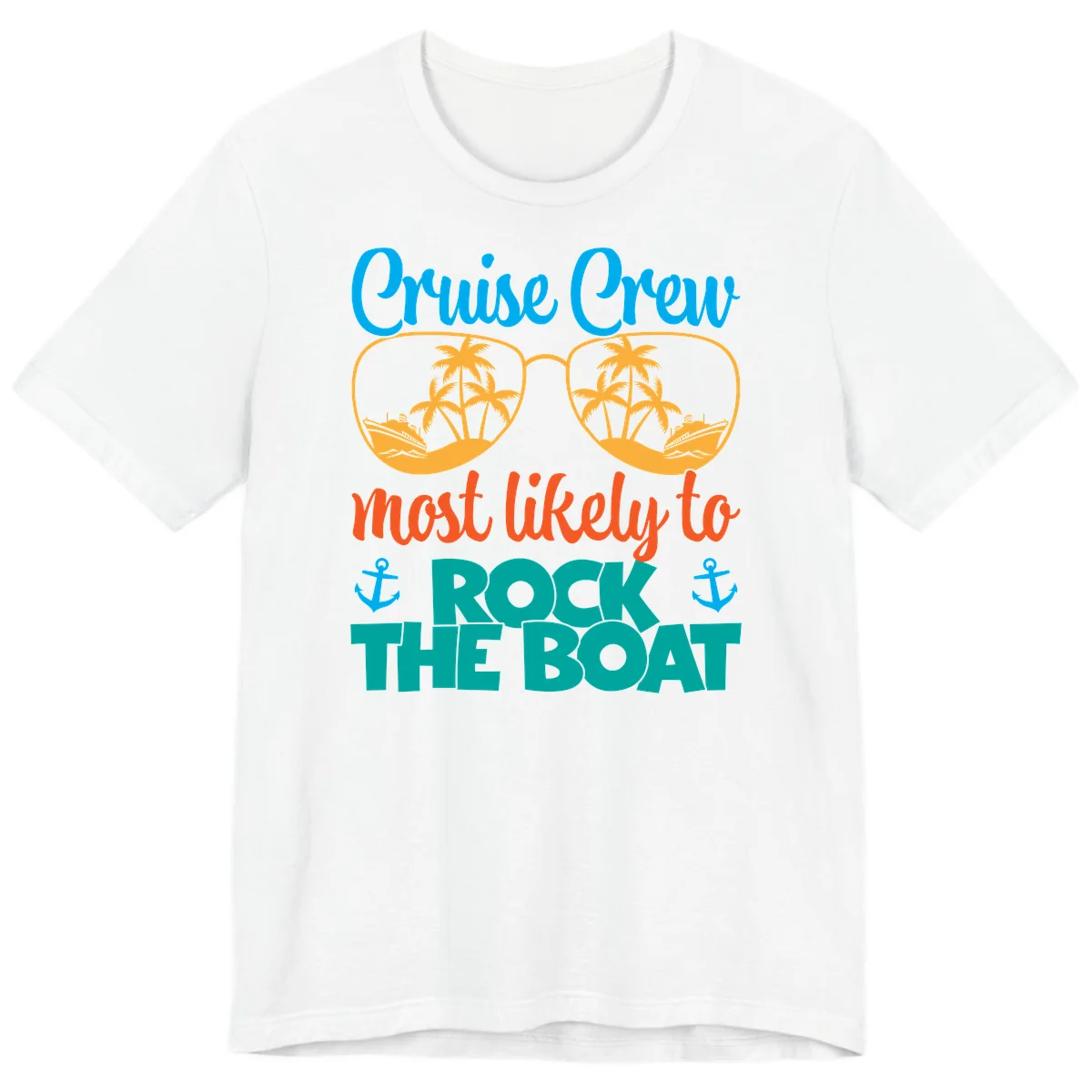 Cruise Crew Most Likely To Rock The Boat Premium T-Shirt in White