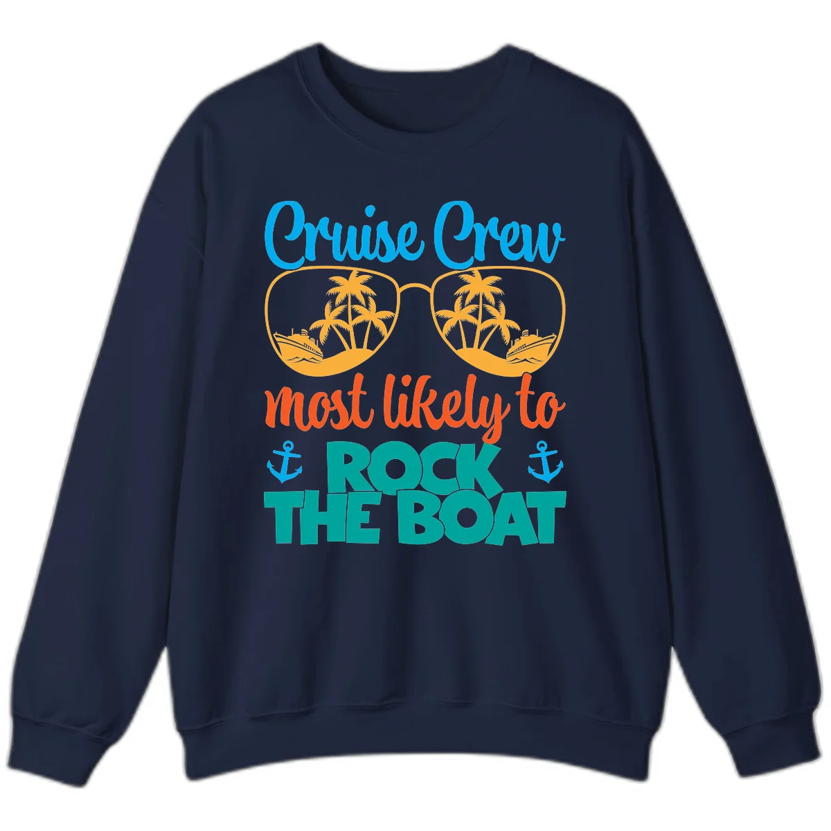 Cruise Crew Most Likely To Rock The Boat Sweatshirt in Navy