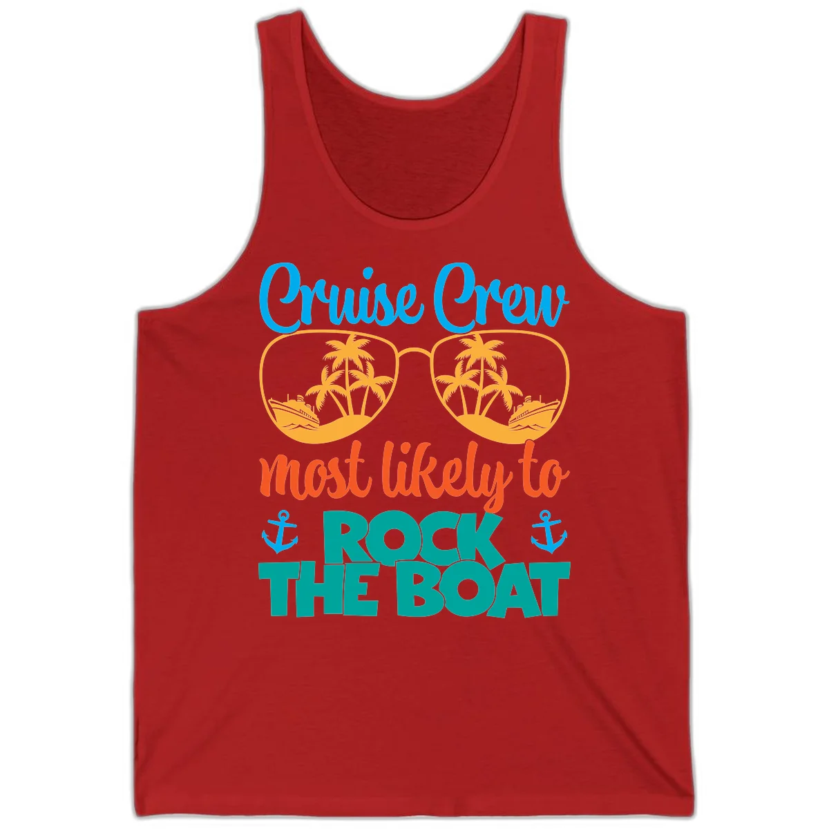 Cruise Crew Most Likely To Rock The Boat Tank in Red