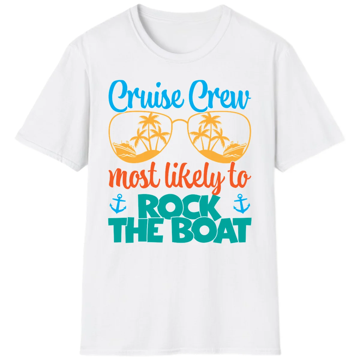 Cruise Crew Most Likely To Rock The Boat T-Shirt in White