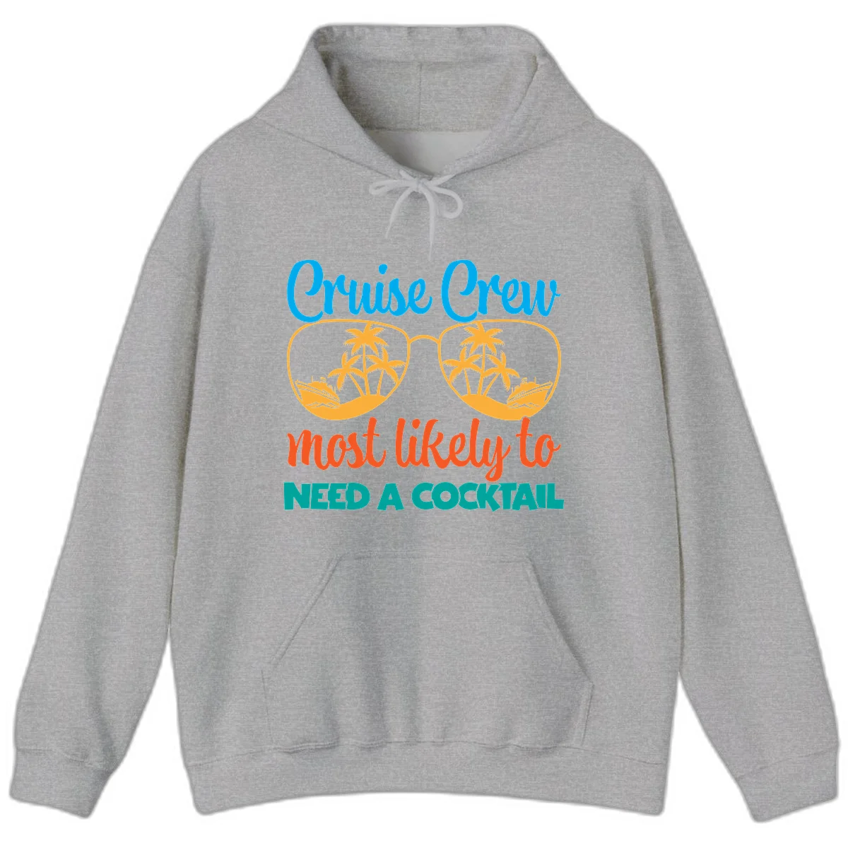 Cruise Crew Most Likely To Need A Cocktail Hoodie in Sport Grey