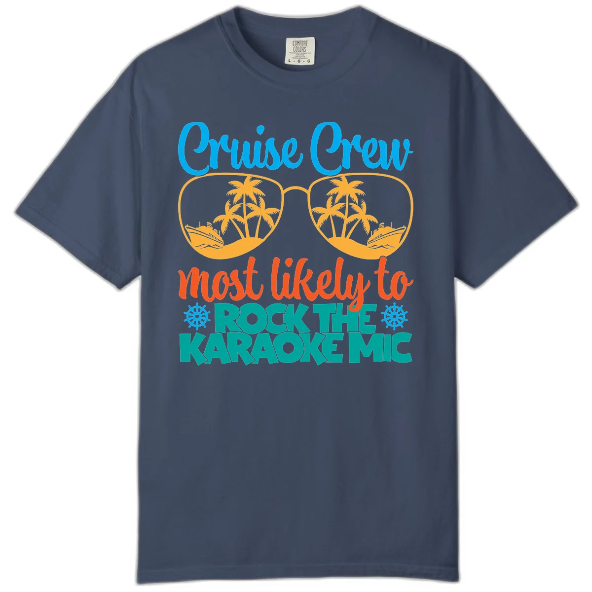 Cruise Crew Most Likely To Rock The Karaoke Mic Comfort Color in Midnight