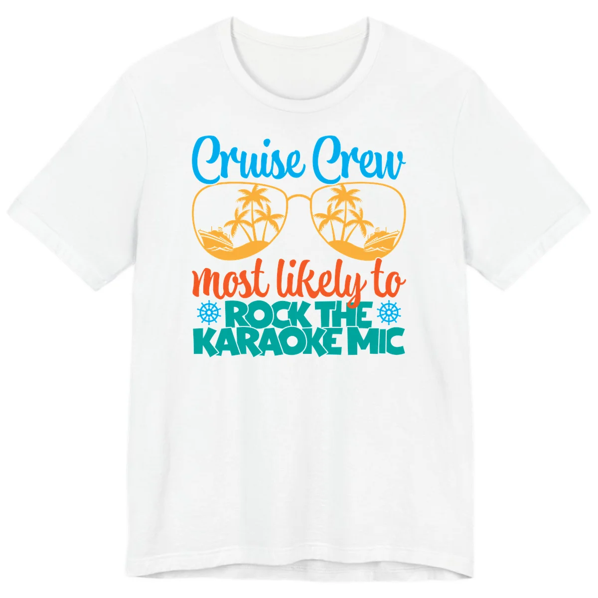 Cruise Crew Most Likely To Rock The Karaoke Mic Premium T-Shirt in White