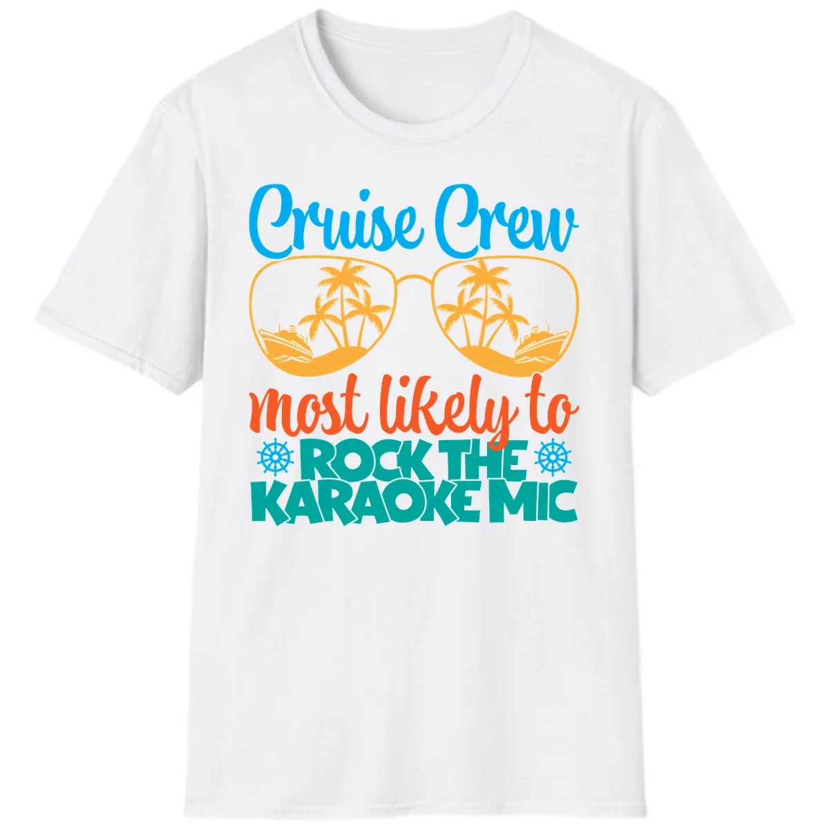 Cruise Crew Most Likely To Rock The Karaoke Mic T-Shirt in White