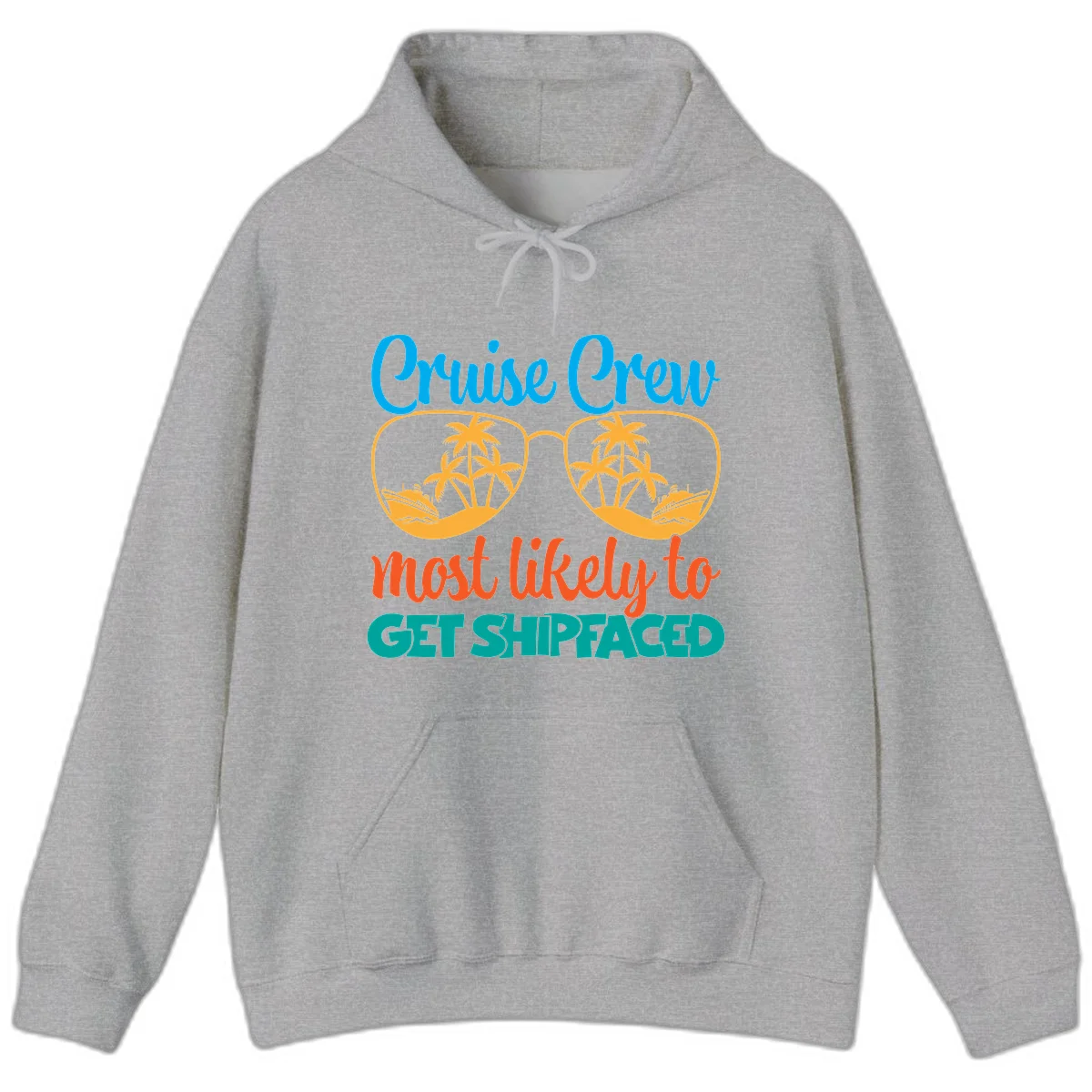 Cruise Crew Most Likely To Get Shipfaced Hoodie in Sport Grey