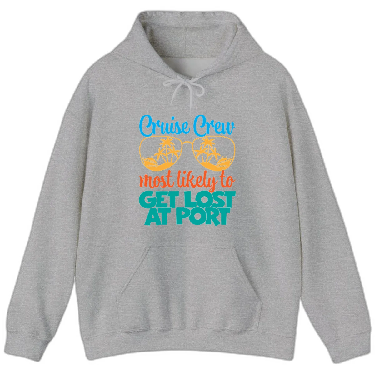 Cruise Crew Most Likely To Get Lost At Port Hoodie in Sport Grey