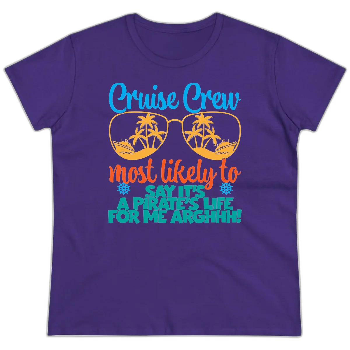 Cruise Crew Most Likely To Say Ahh Ladies Tee in Purple