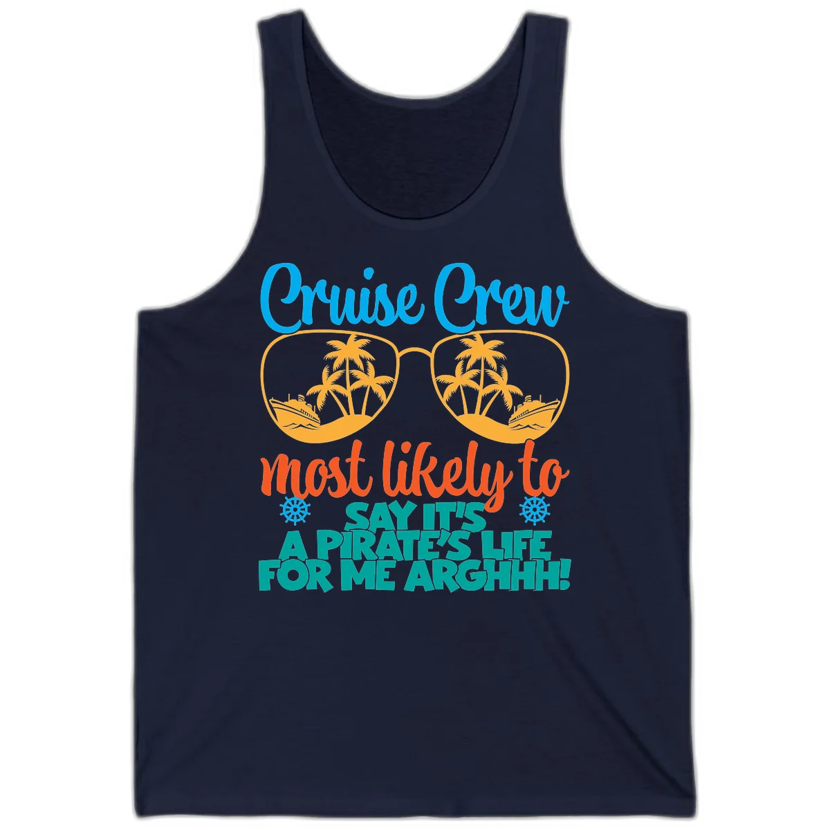 Cruise Crew Most Likely To Say Ahh Tank in Navy