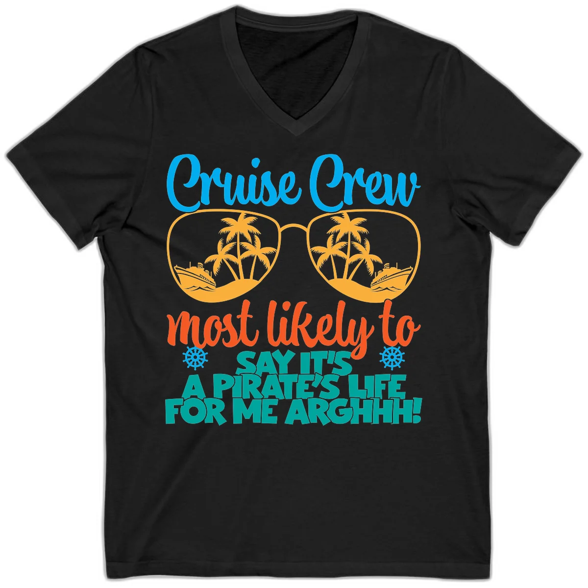 Cruise Crew Most Likely To Say Ahh V-Neck in Black