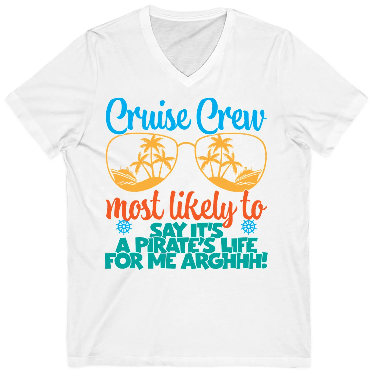Cruise Crew Most Likely To Say Ahh V-Neck in White