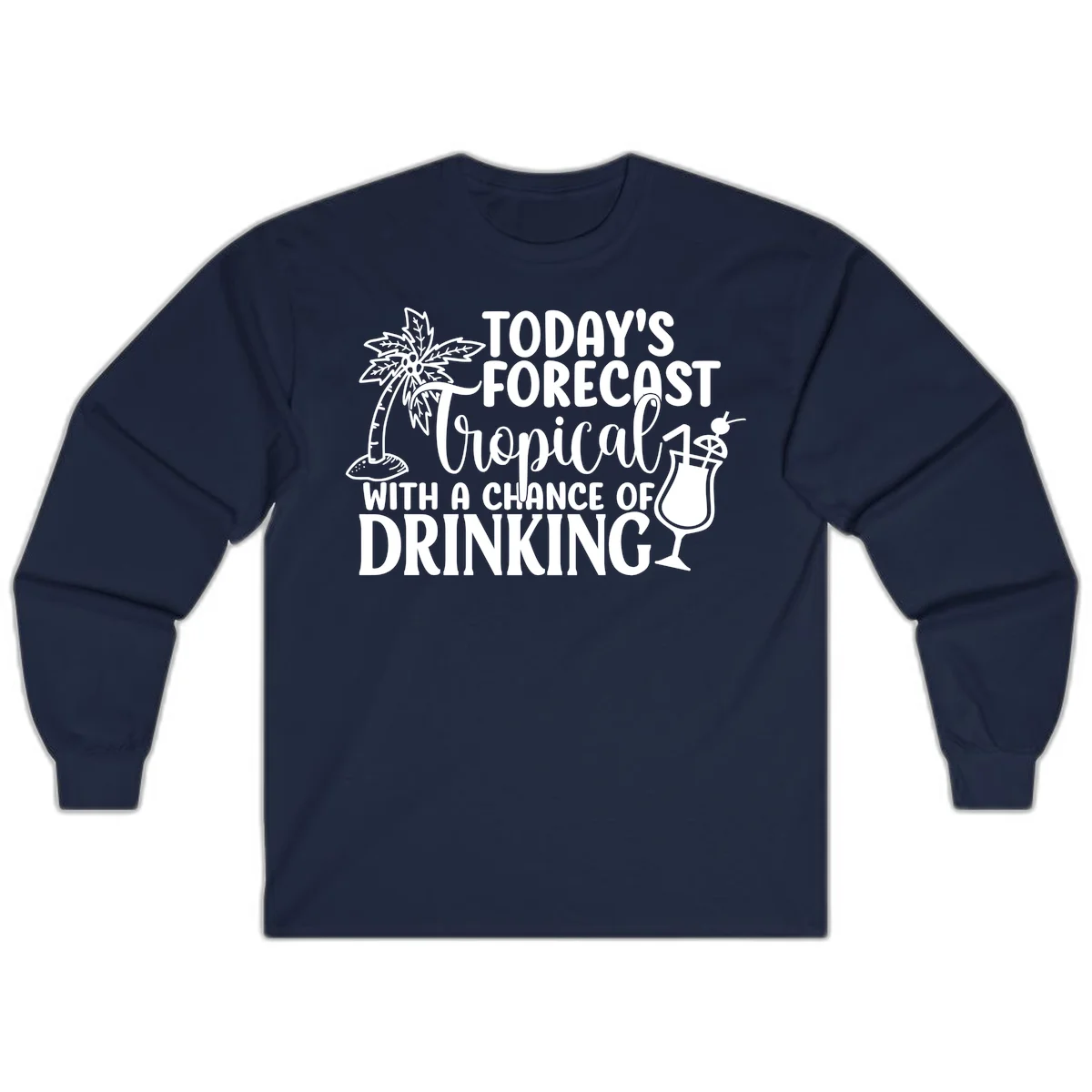 Tropical Forecast Drinking Long Sleeve in Navy