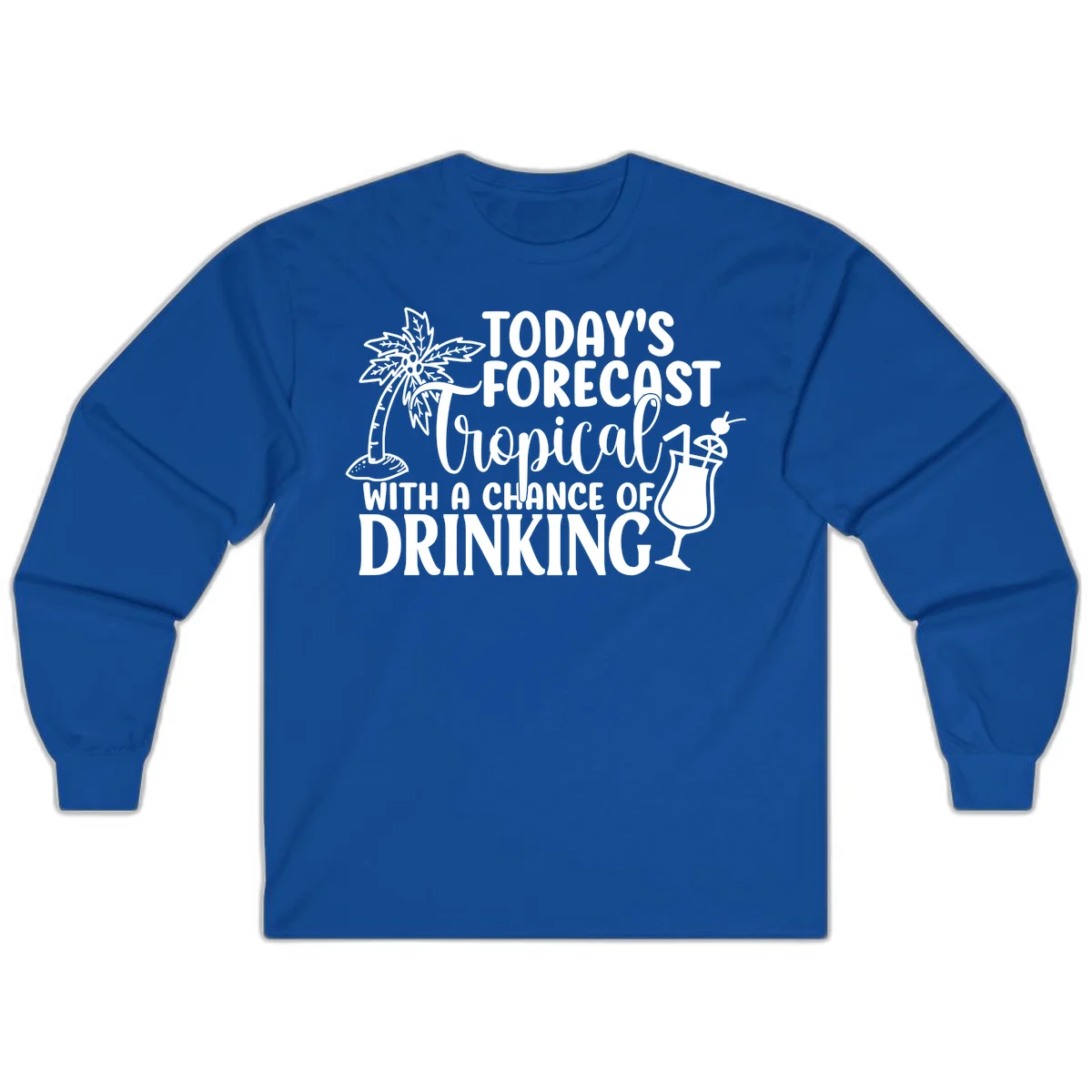 Tropical Forecast Drinking Long Sleeve in Royal