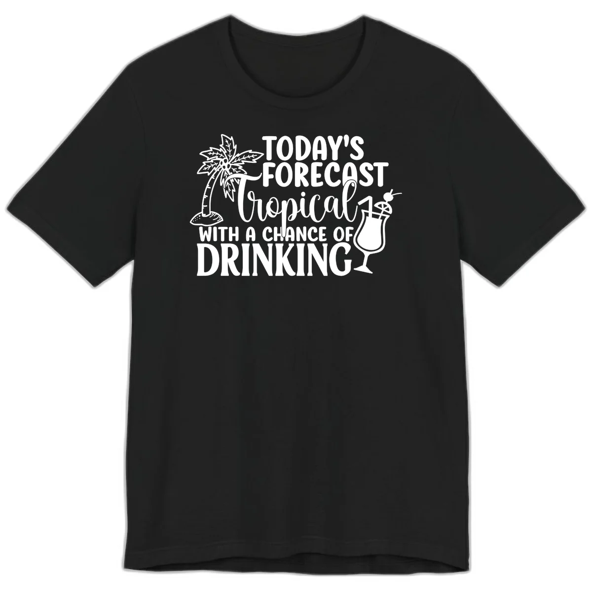 Tropical Forecast Drinking Premium T-Shirt in Black
