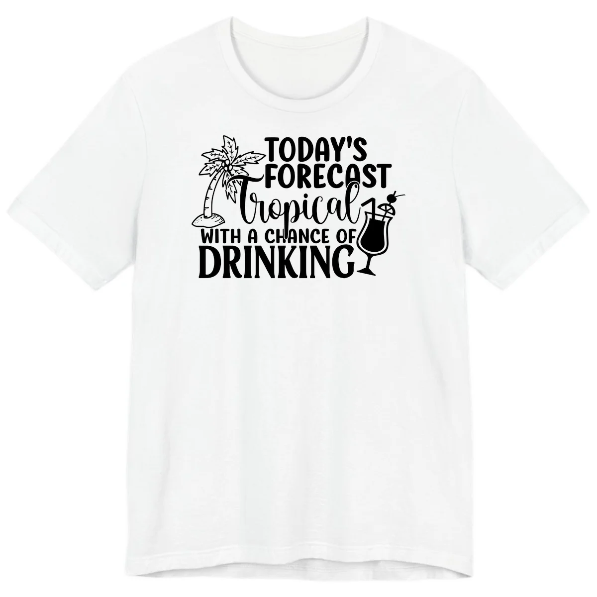 Tropical Forecast Drinking Premium T-Shirt in White