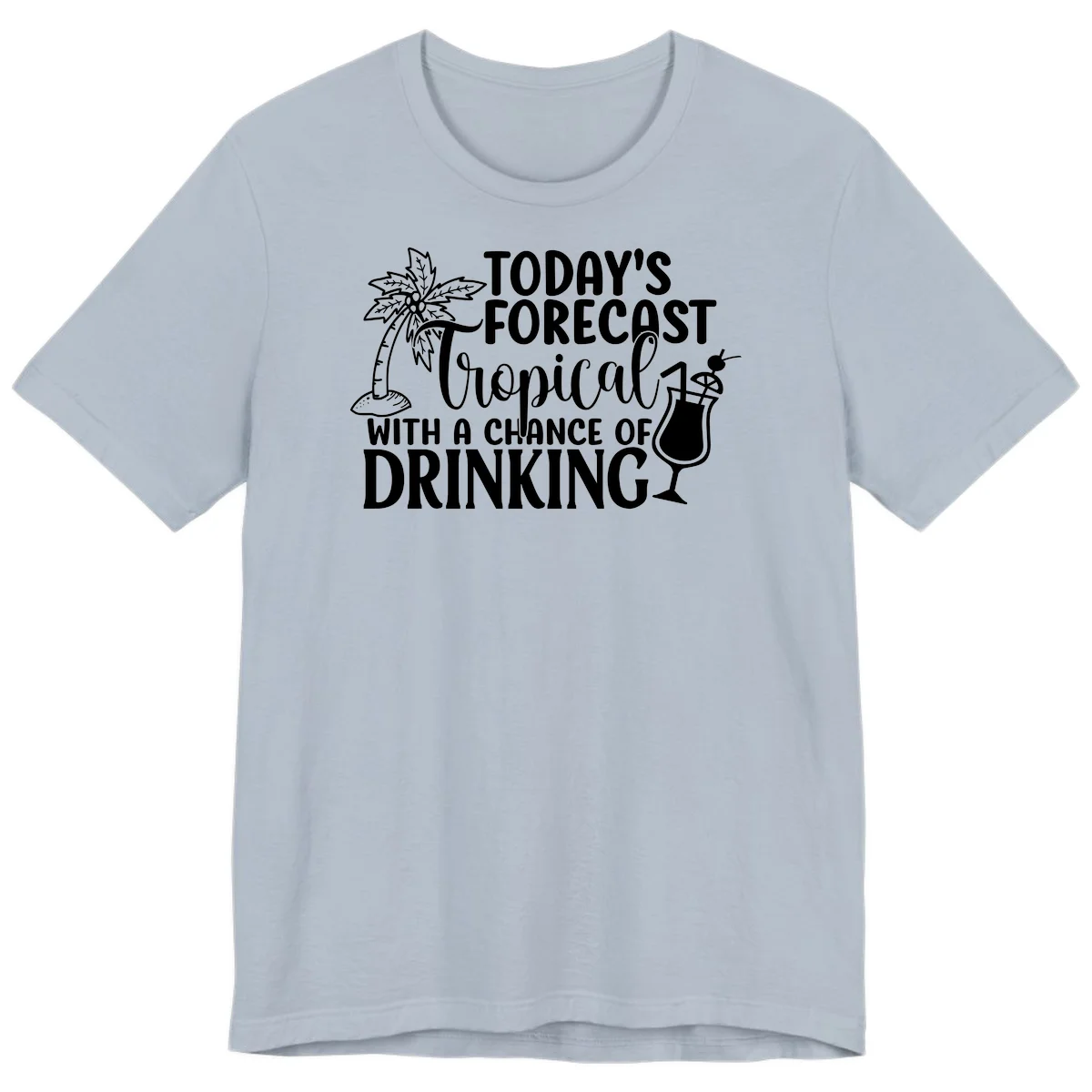 Tropical Forecast Drinking Premium T-Shirt in Light Blue