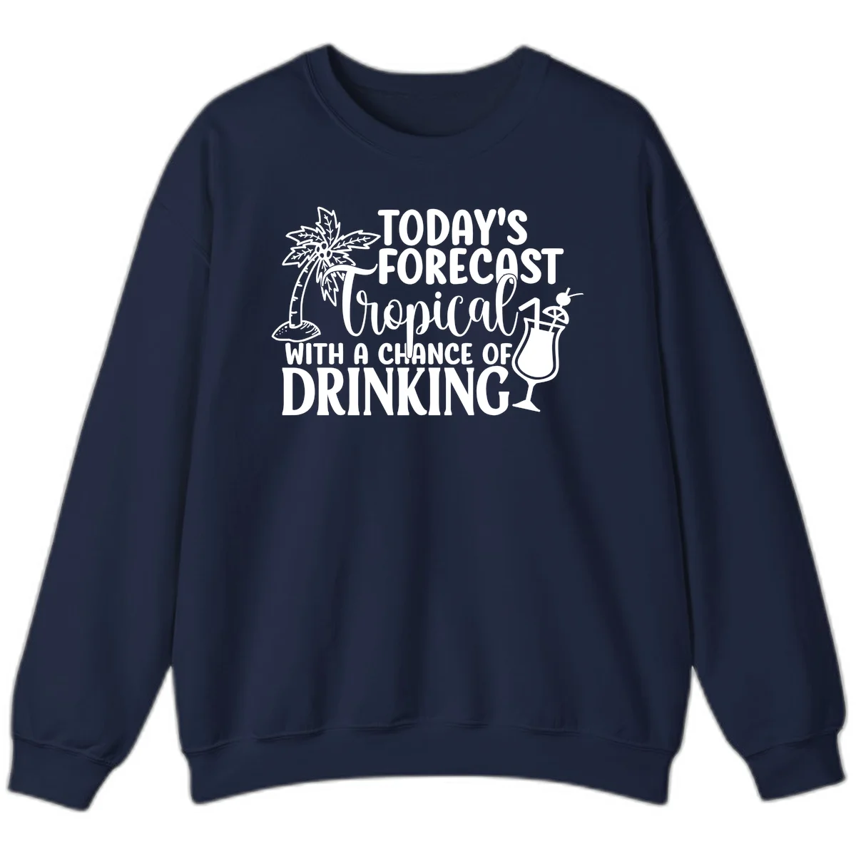 Tropical Forecast Drinking Sweatshirt in Navy