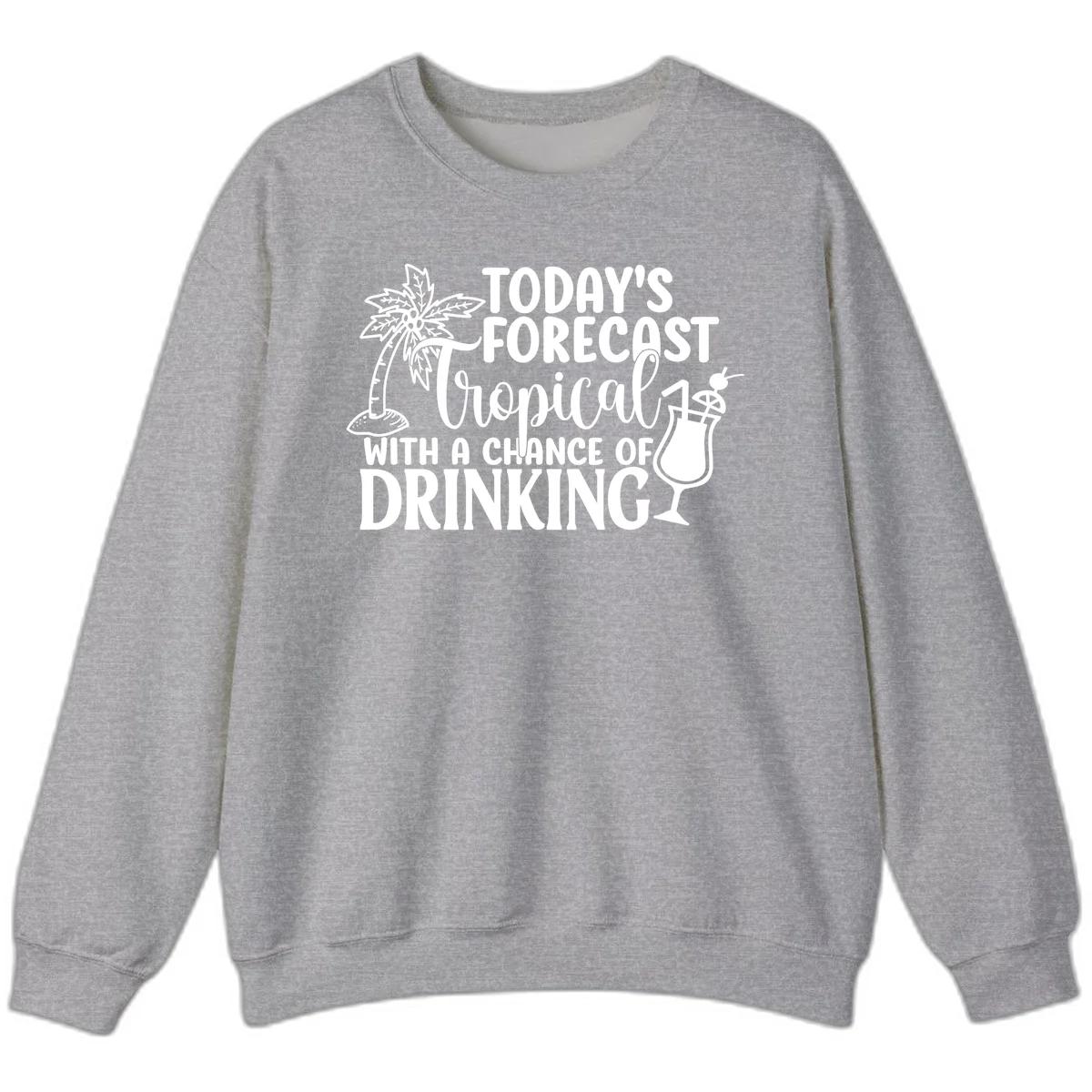 Tropical Forecast Drinking Sweatshirt in Sport Grey