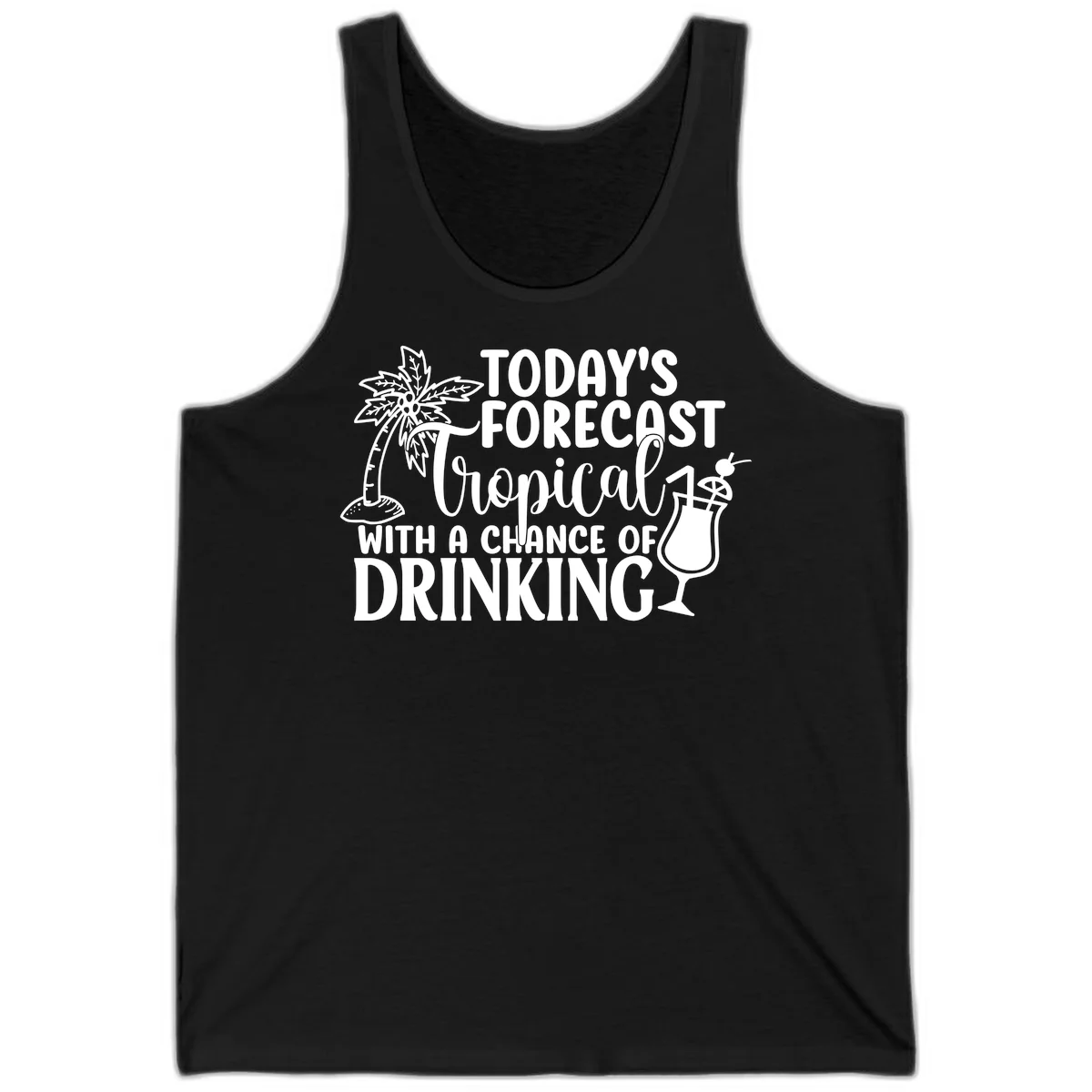 Tropical Forecast Drinking Tank in Black
