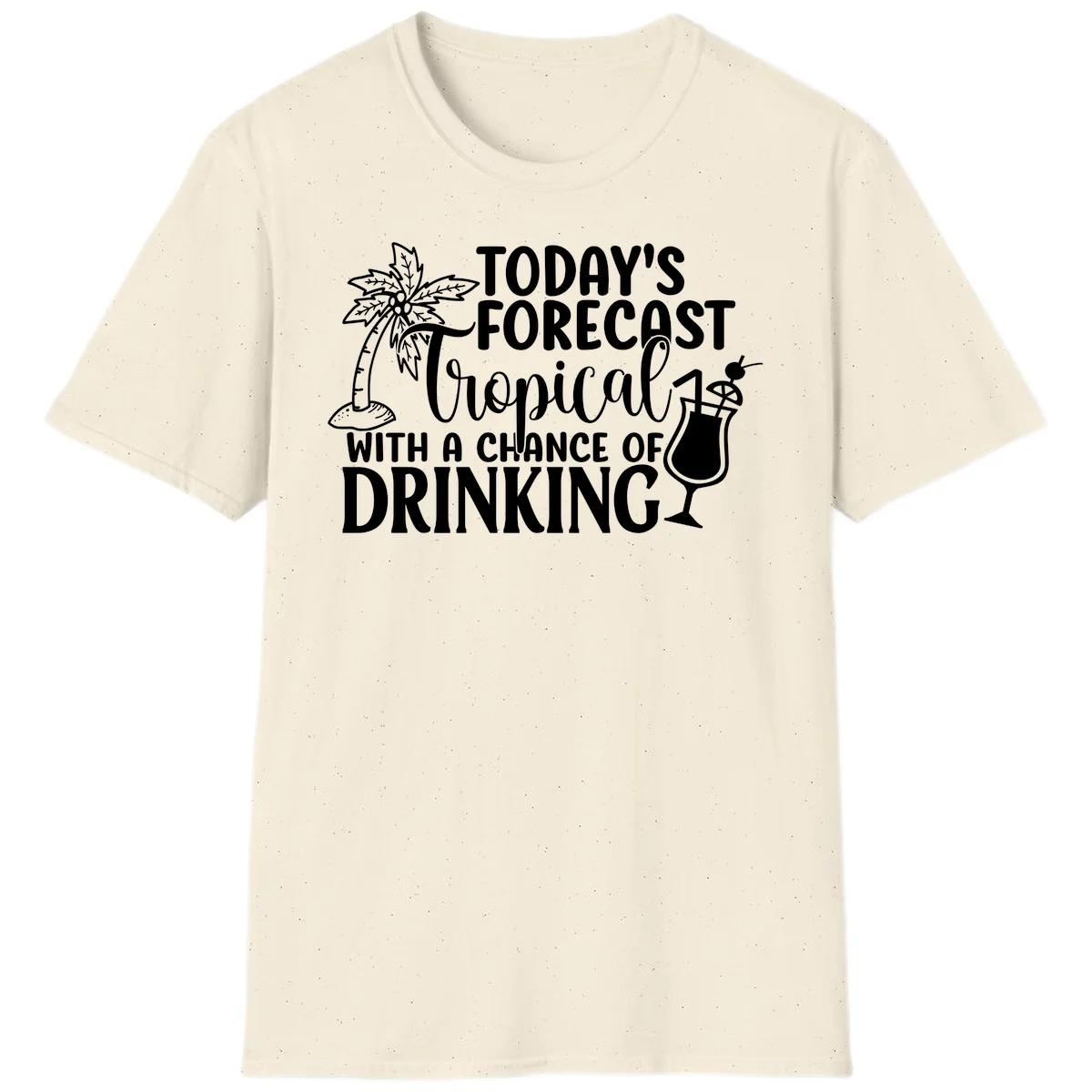 Tropical Forecast Drinking T-Shirt in Natural