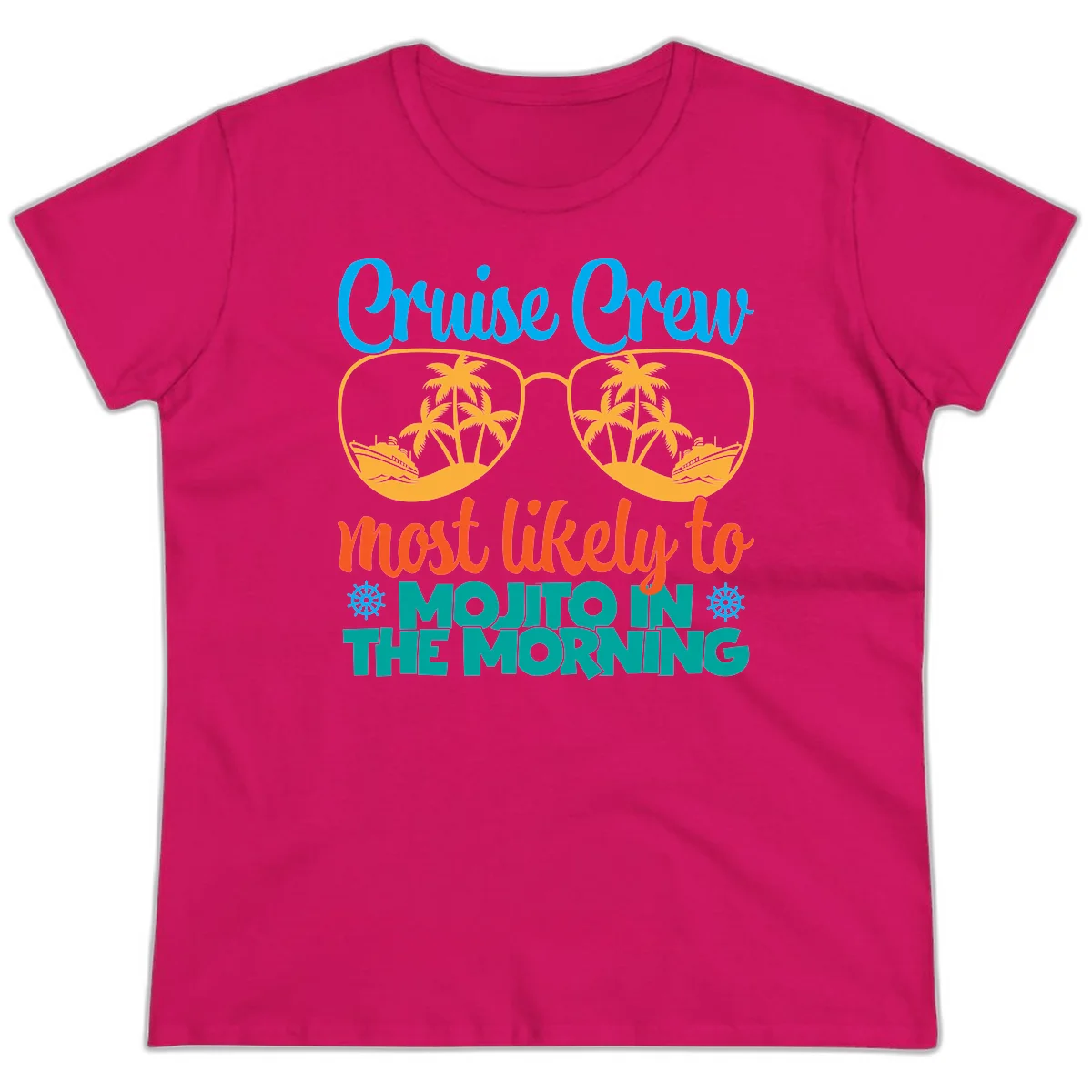 Cruise Crew Most Likely To Mojito Ladies Tee in Heliconia