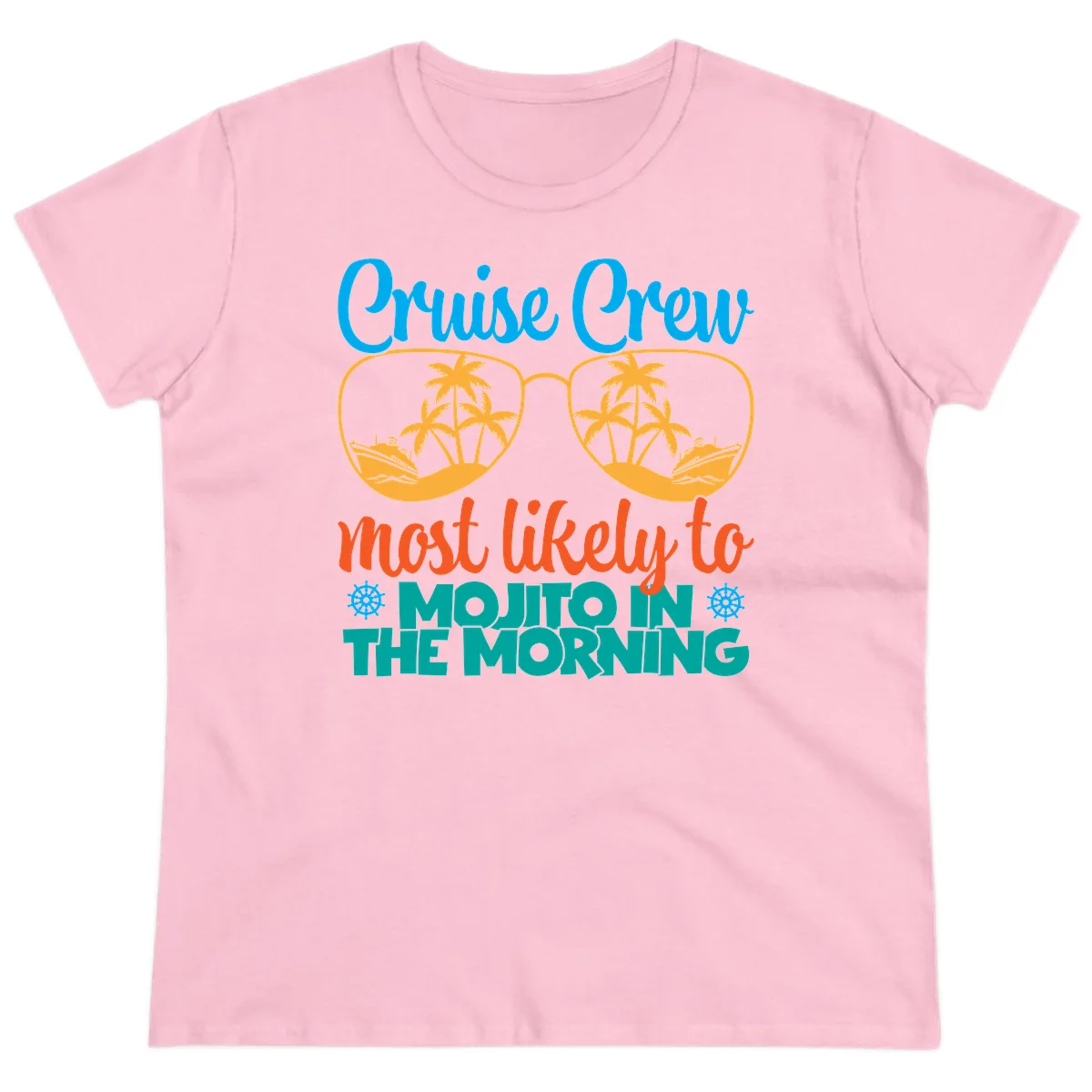 Cruise Crew Most Likely To Mojito Ladies Tee in Light Pink