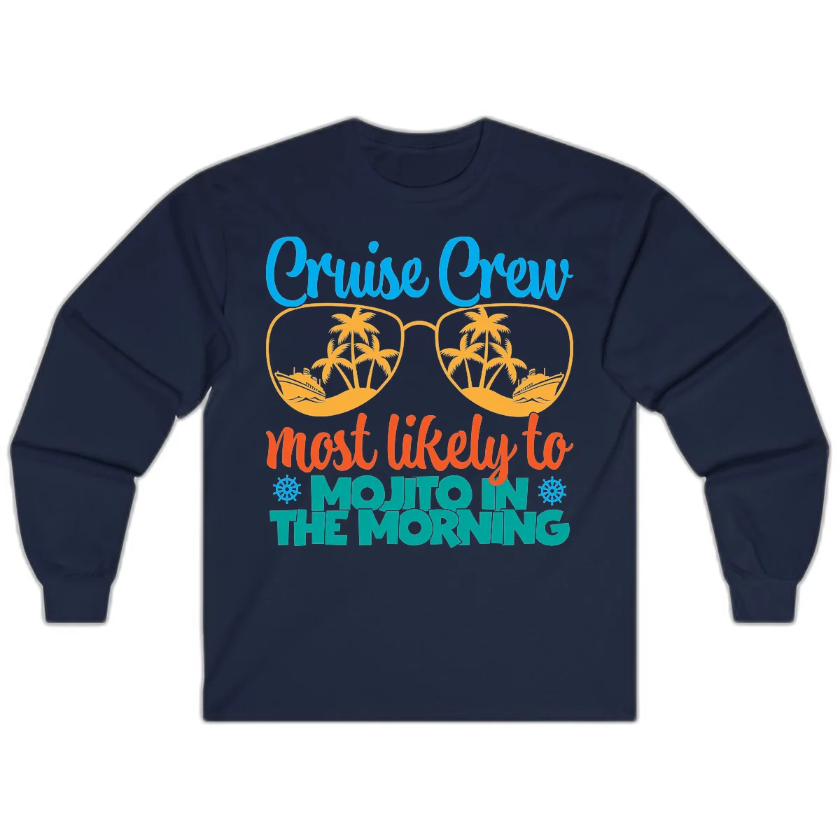 Cruise Crew Most Likely To Mojito Long Sleeve in Navy