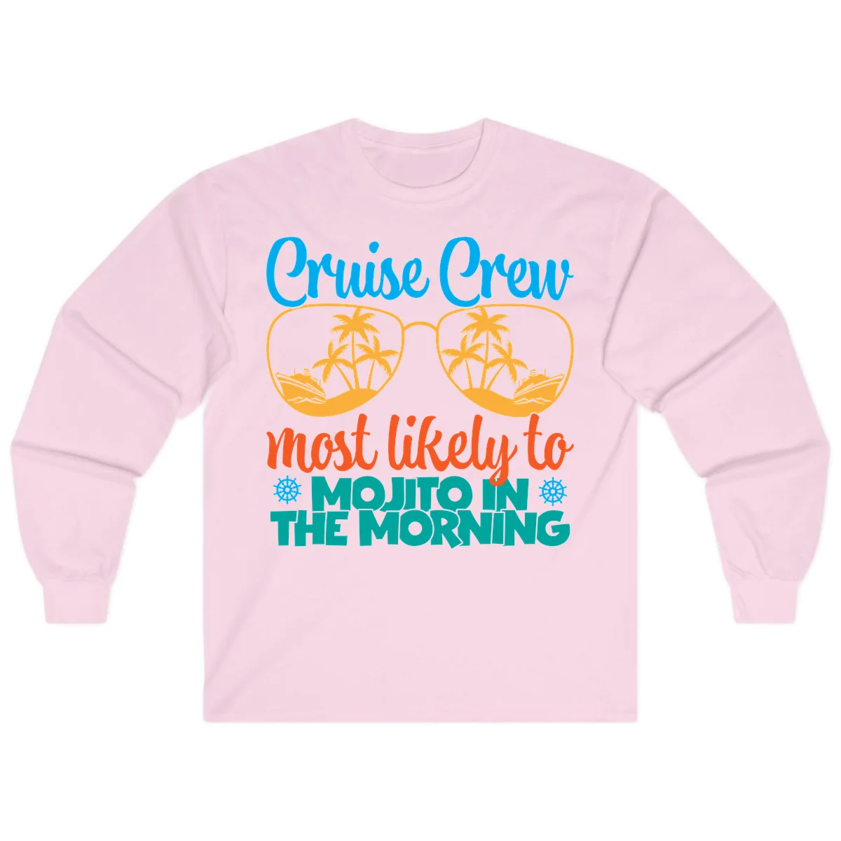 Cruise Crew Most Likely To Mojito Long Sleeve in Light Pink
