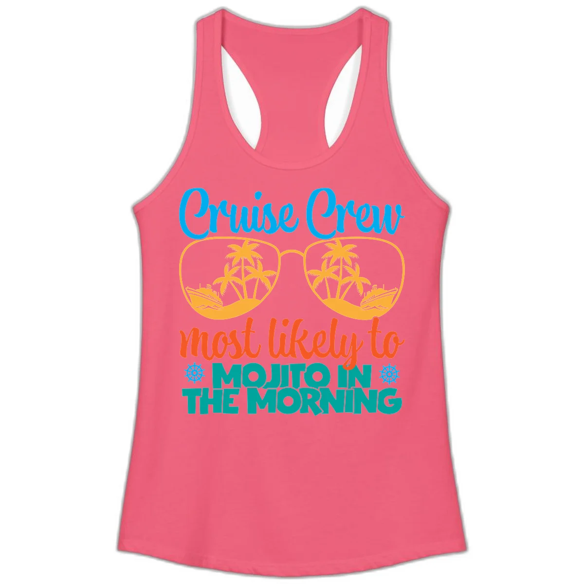 Cruise Crew Most Likely To Mojito Ladies Tank in Hot Pink