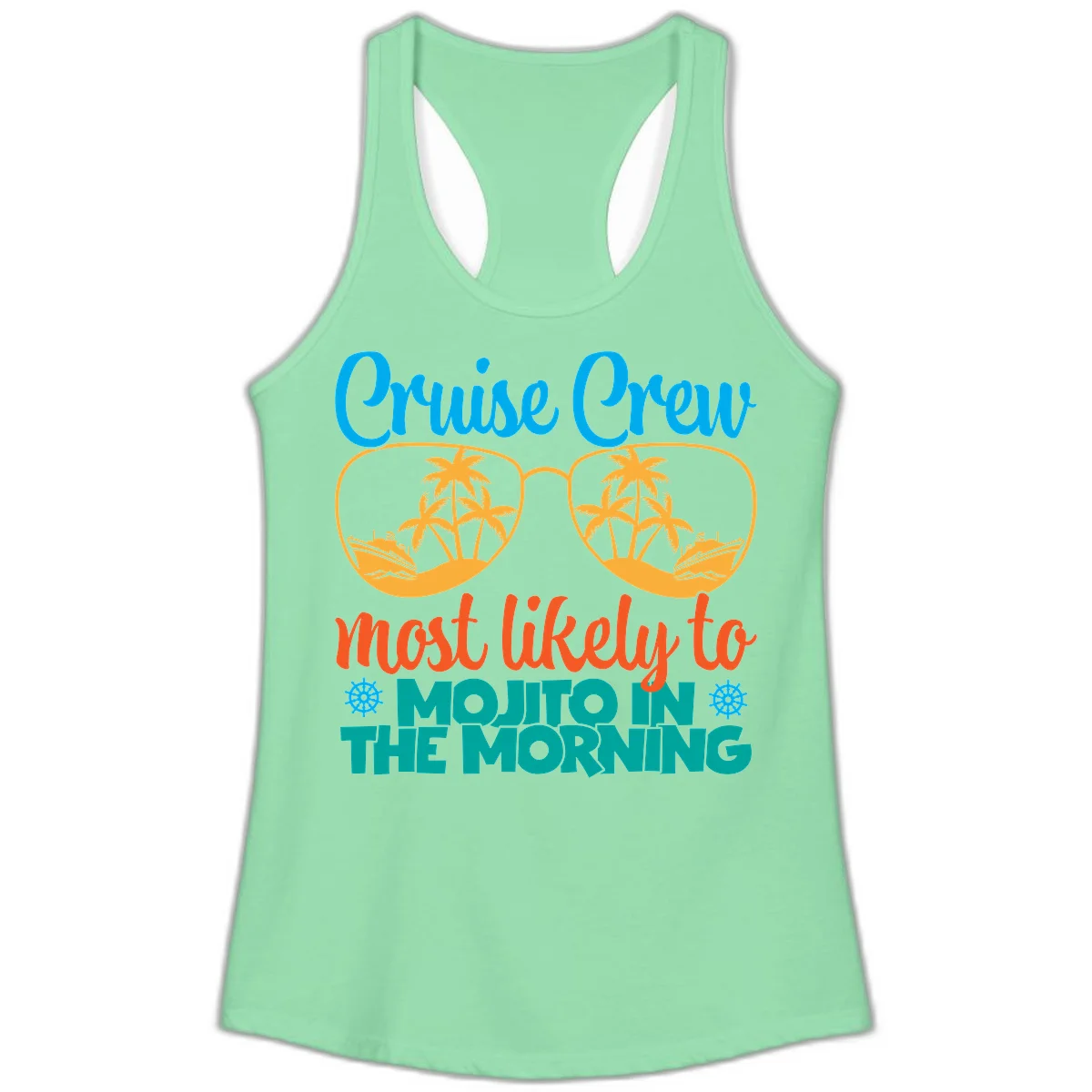 Cruise Crew Most Likely To Mojito Ladies Tank in Solid Mint